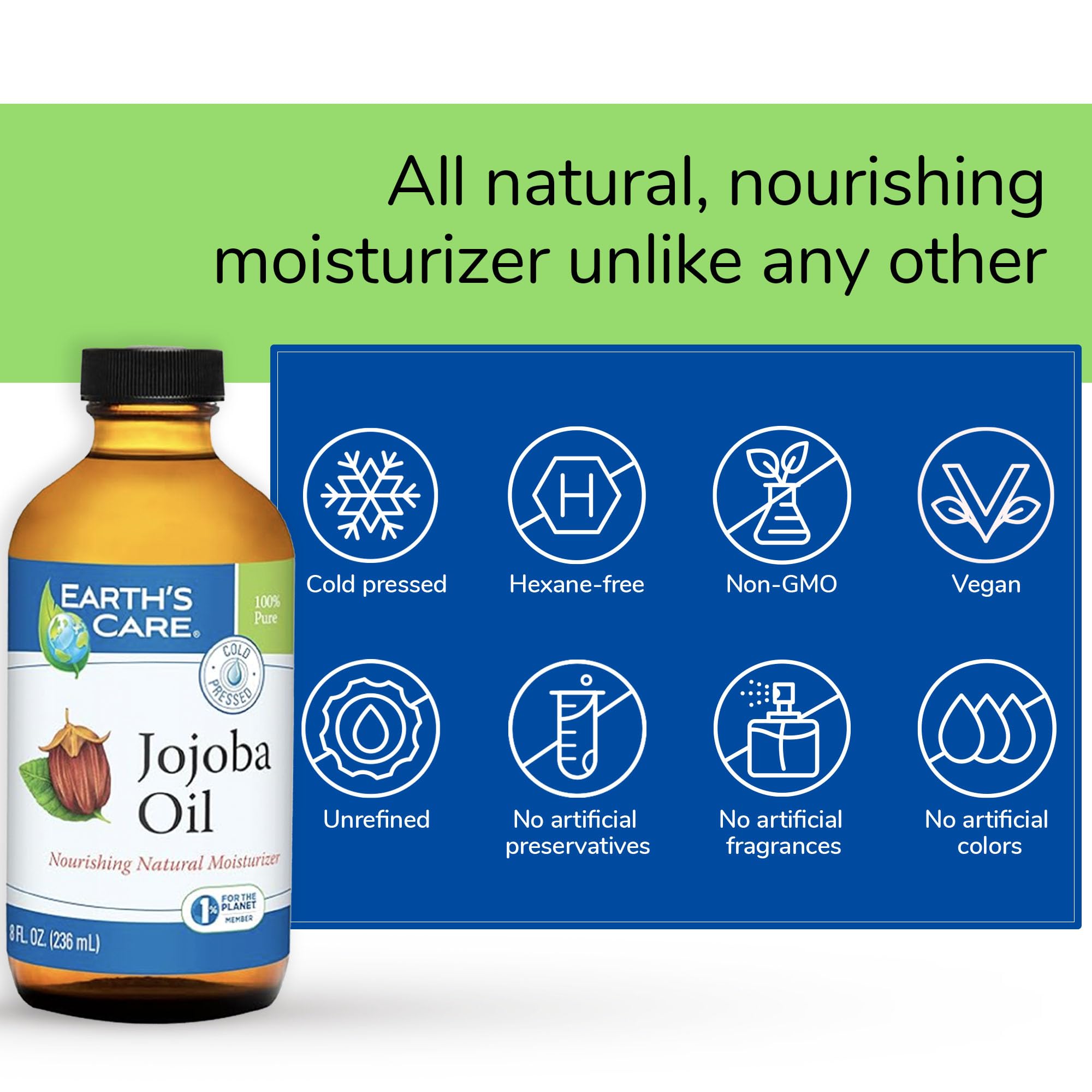 Foto 6 pulgar | Aceite De Jojoba Earth's Care 100% Puro Para Cabello  Piel Y Uñas  240 Ml - Venta Internacional.
