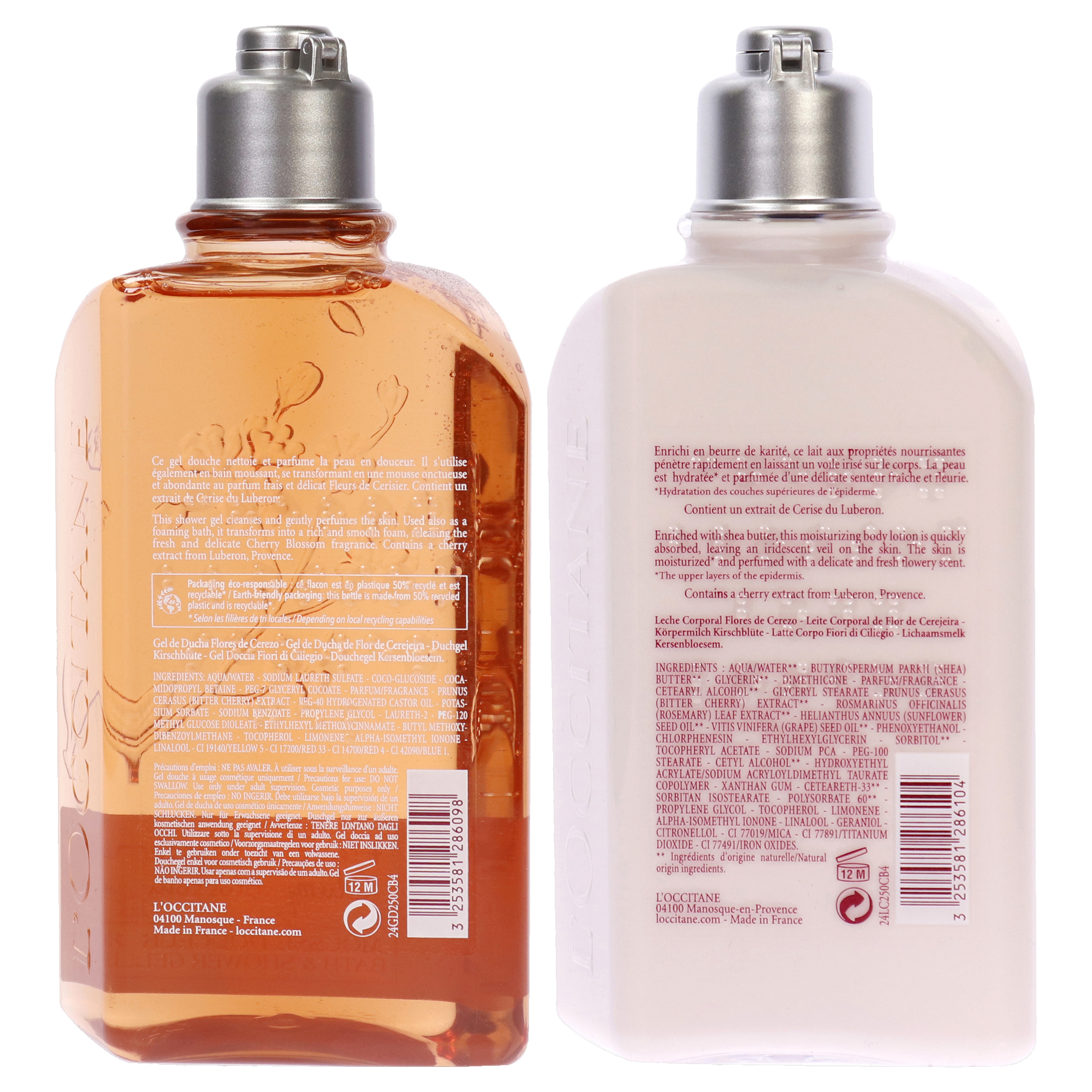 Foto 3 pulgar | Gel De Baño Y Ducha  Kit De Loción Corporal Loccitane Cherry Blossom - Venta Internacional.