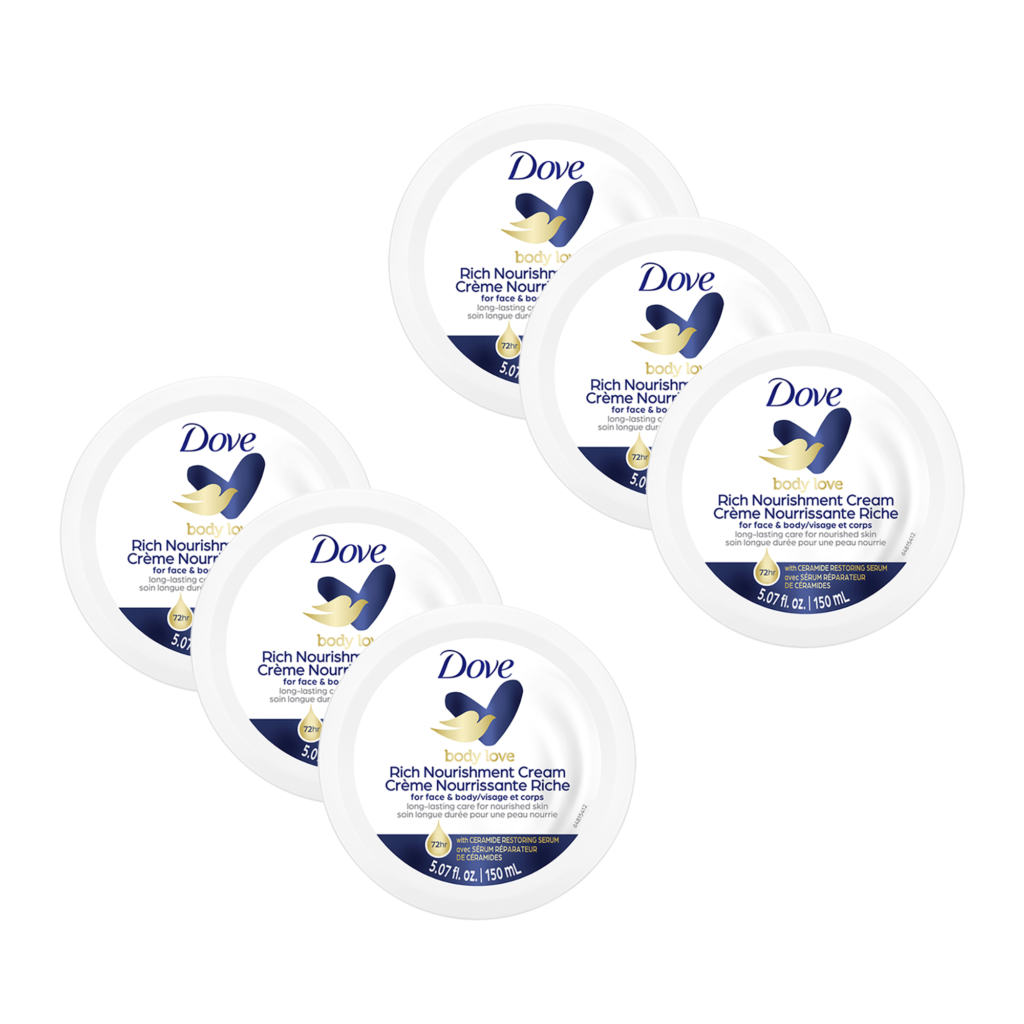 Cream Dove Rich Nourishment  150 Ml  Paquete De 6 Unidades  Para Unisex - Venta Internacional.