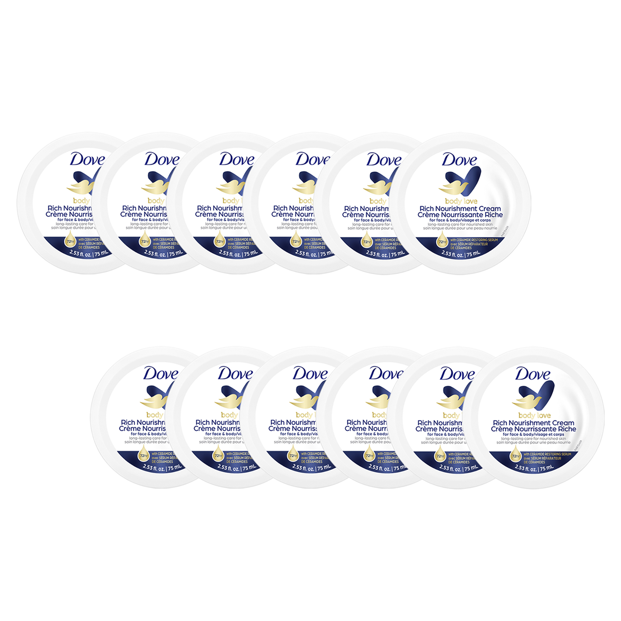 Foto 2 pulgar | Cream Dove Rich Nourishment  Paquete De 12 Unidades Para Piel Seca  50 Ml - Venta Internacional.