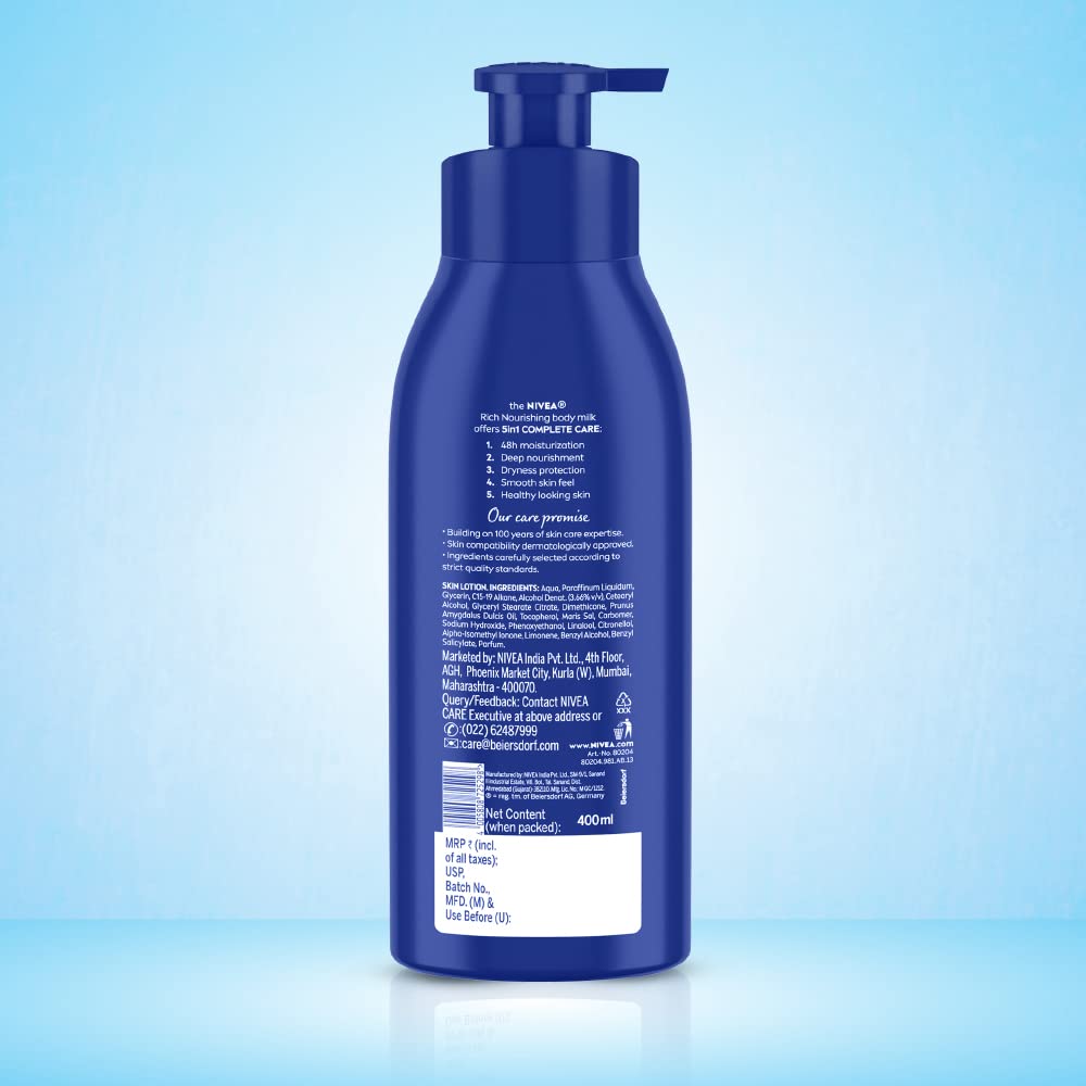 Foto 7 pulgar | Leche Corporal Nivea  Loción Nutritiva Richly Caring  400 Ml  Muy Seca - Venta Internacional.