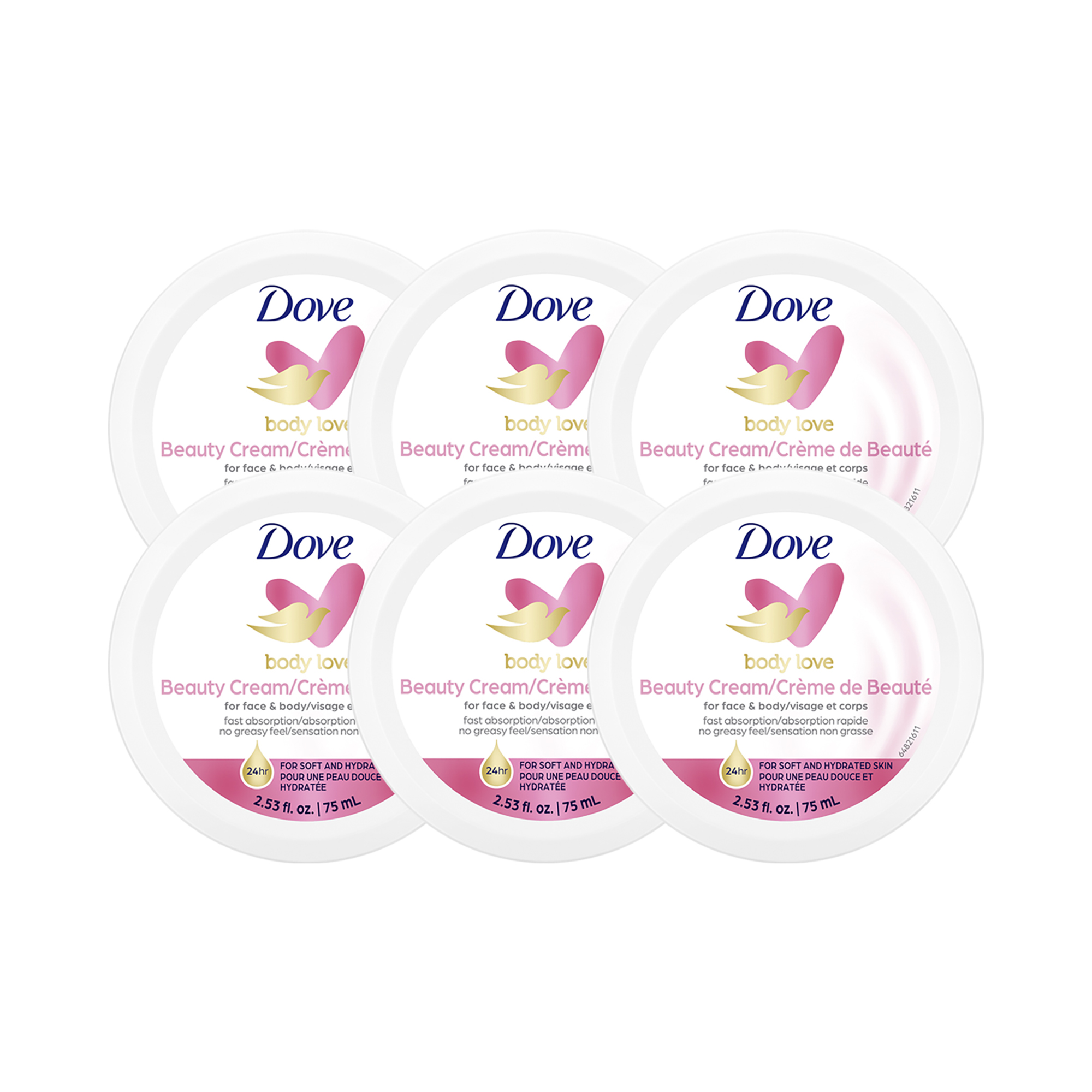 Foto 2 pulgar | Crema De Belleza Dove Pink 75 Ml Nutritiva Para Rostro Y Cuerpo 6 Piezas  - Venta Internacional.