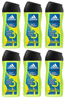Foto 3 | Gel De Ducha Adidas Get Ready 3 En 1 De 250 Ml Para Cuerpo Cabello Y Rostro - Venta Internacional.