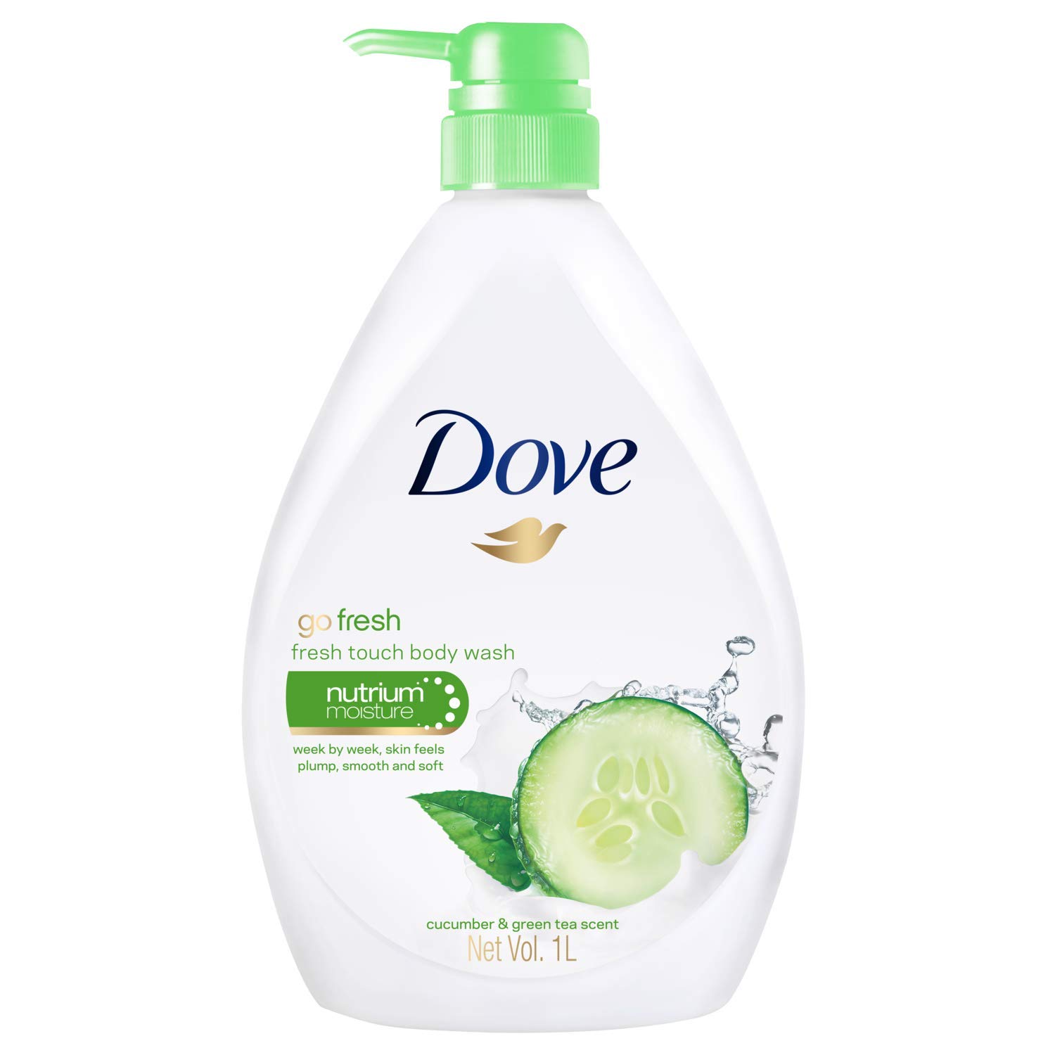 Foto 3 pulgar | Gel De Baño Dove Go Fresh  Nutritivo  Pepino Y Verde  1 Litro X 2 - Venta Internacional.