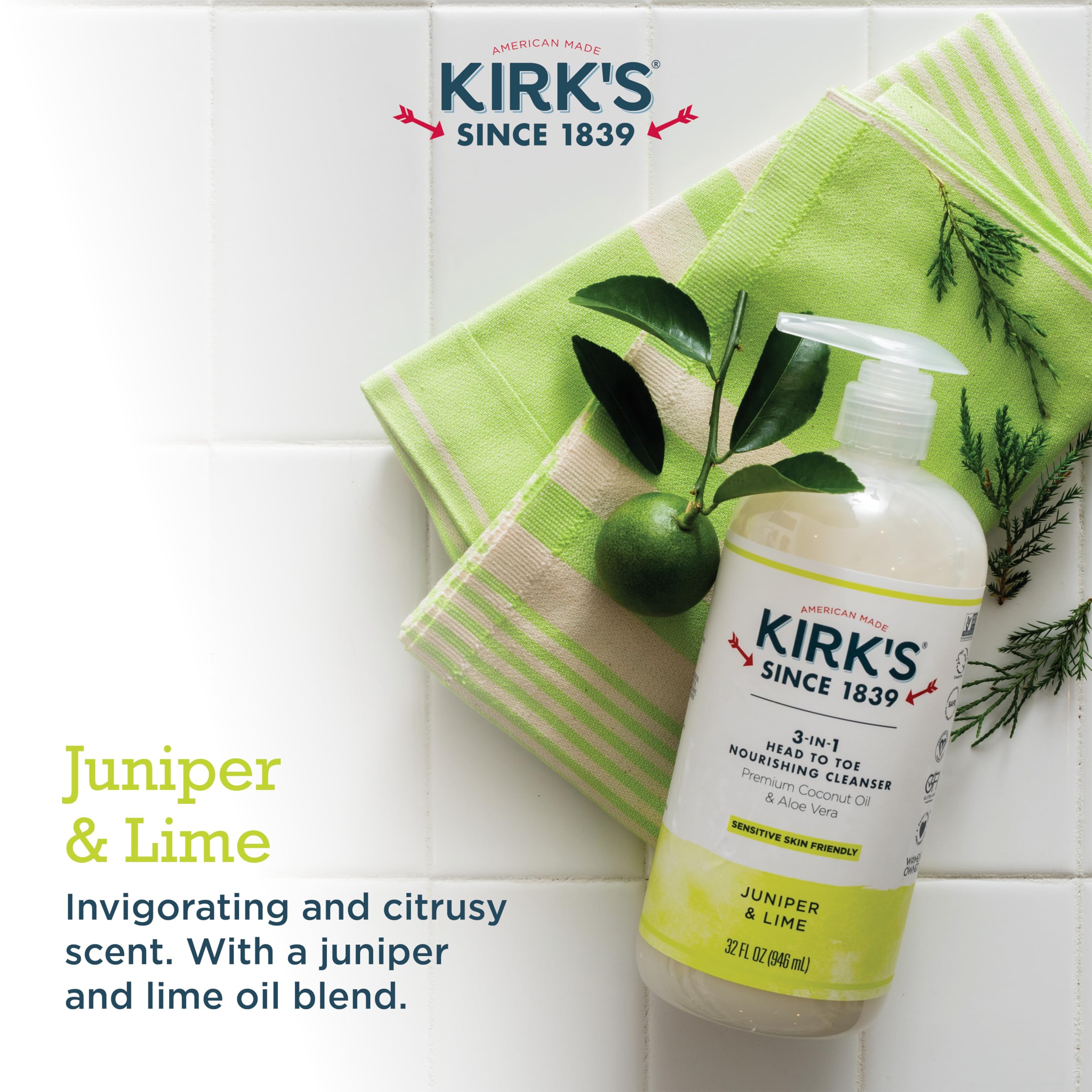 Foto 5 | Limpiador Líquido Kirk's 3 En 1  Nutritivo De Pies A Cabeza  960 Ml - Venta Internacional.