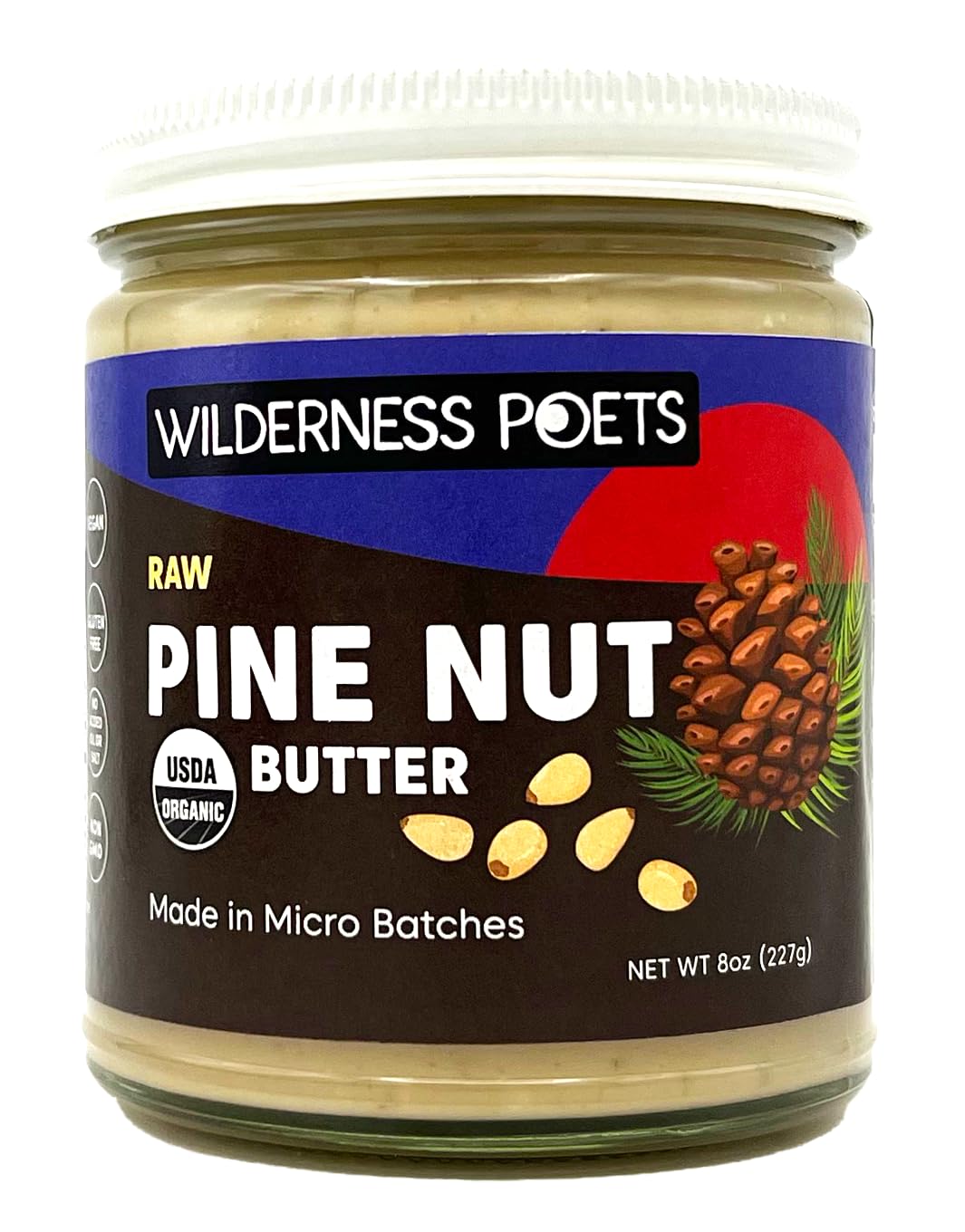 Foto 2 pulgar | Mantequilla De Piña Wilderness Poets Organic Raw  Tarro De Vidrio De 250 Ml - Venta Internacional.