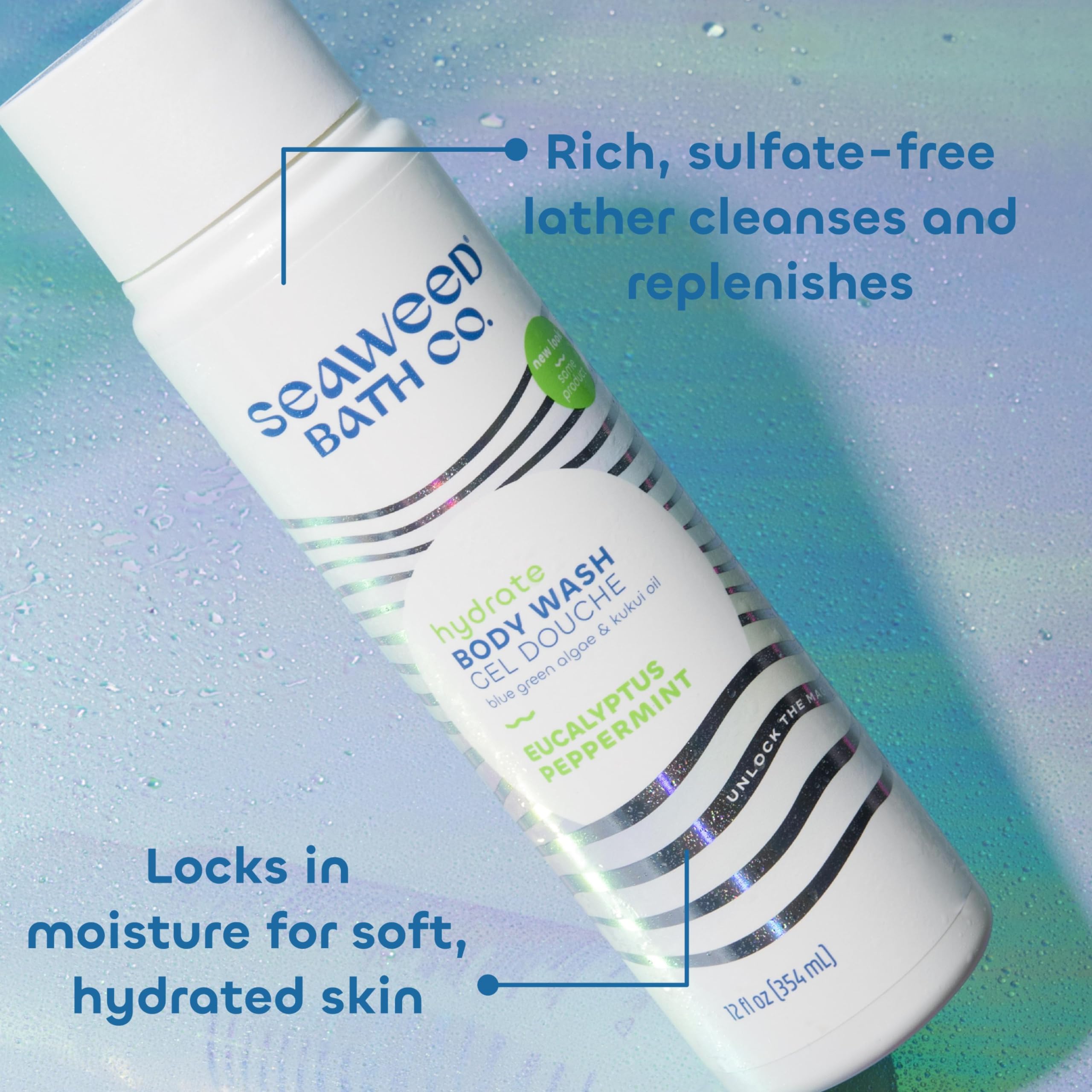 Foto 5 pulgar | Gel De Baño Seaweed Bath Co. Hidrata Eucalipto Y Menta  355 Ml - Venta Internacional.