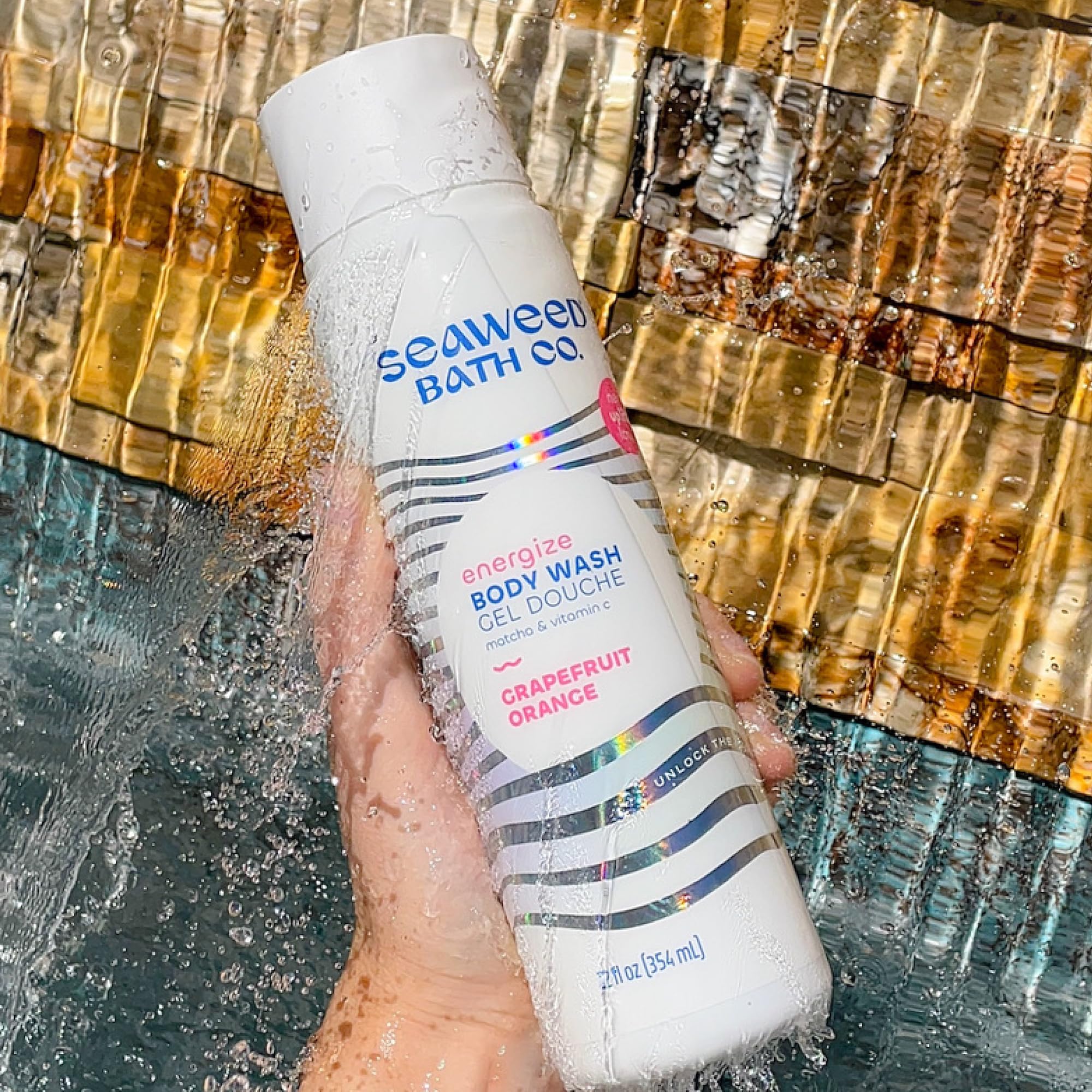 Foto 7 | Gel De Baño Seaweed Bath Co. Energize  Pomelo Y Naranja  355 Ml - Venta Internacional.