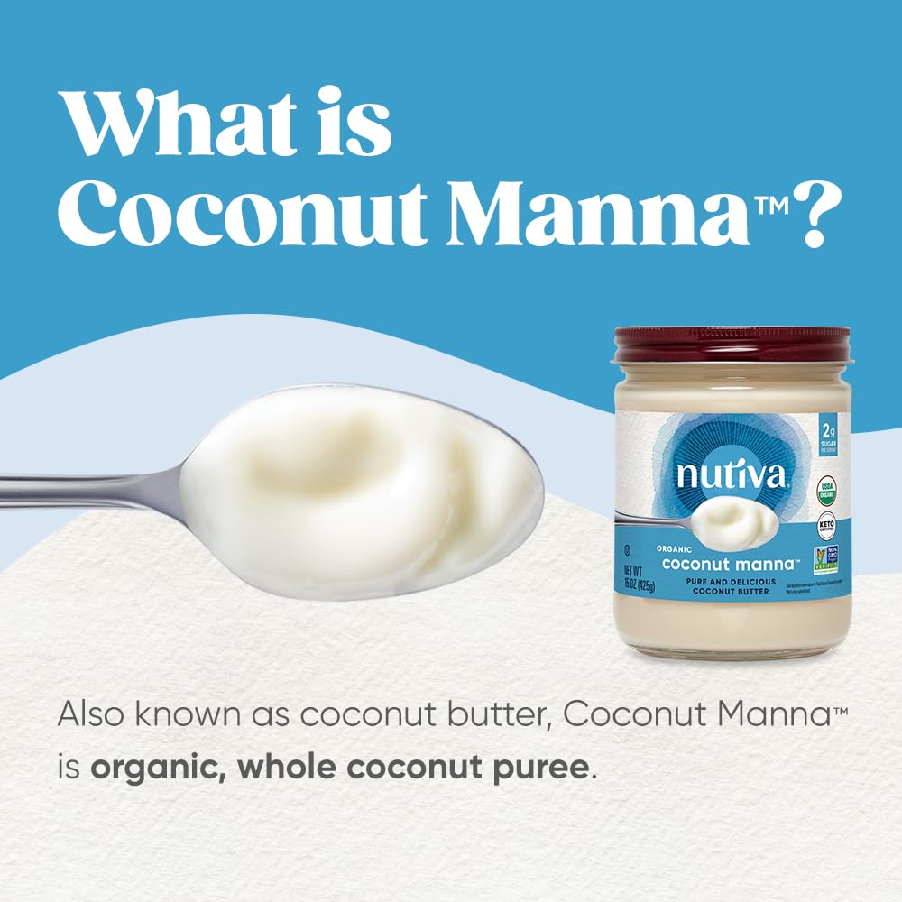 Foto 3 pulgar | Manteca De Coco Nutiva Coconut Manna 443 Ml Orgánica Vegana - Venta Internacional.