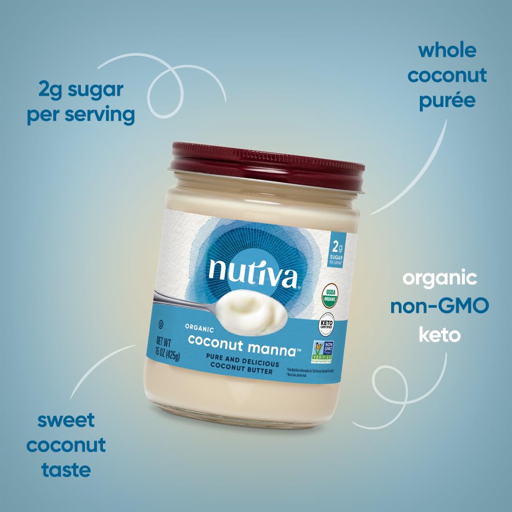 Foto 5 pulgar | Manteca De Coco Nutiva Coconut Manna 443 Ml Orgánica Vegana - Venta Internacional.