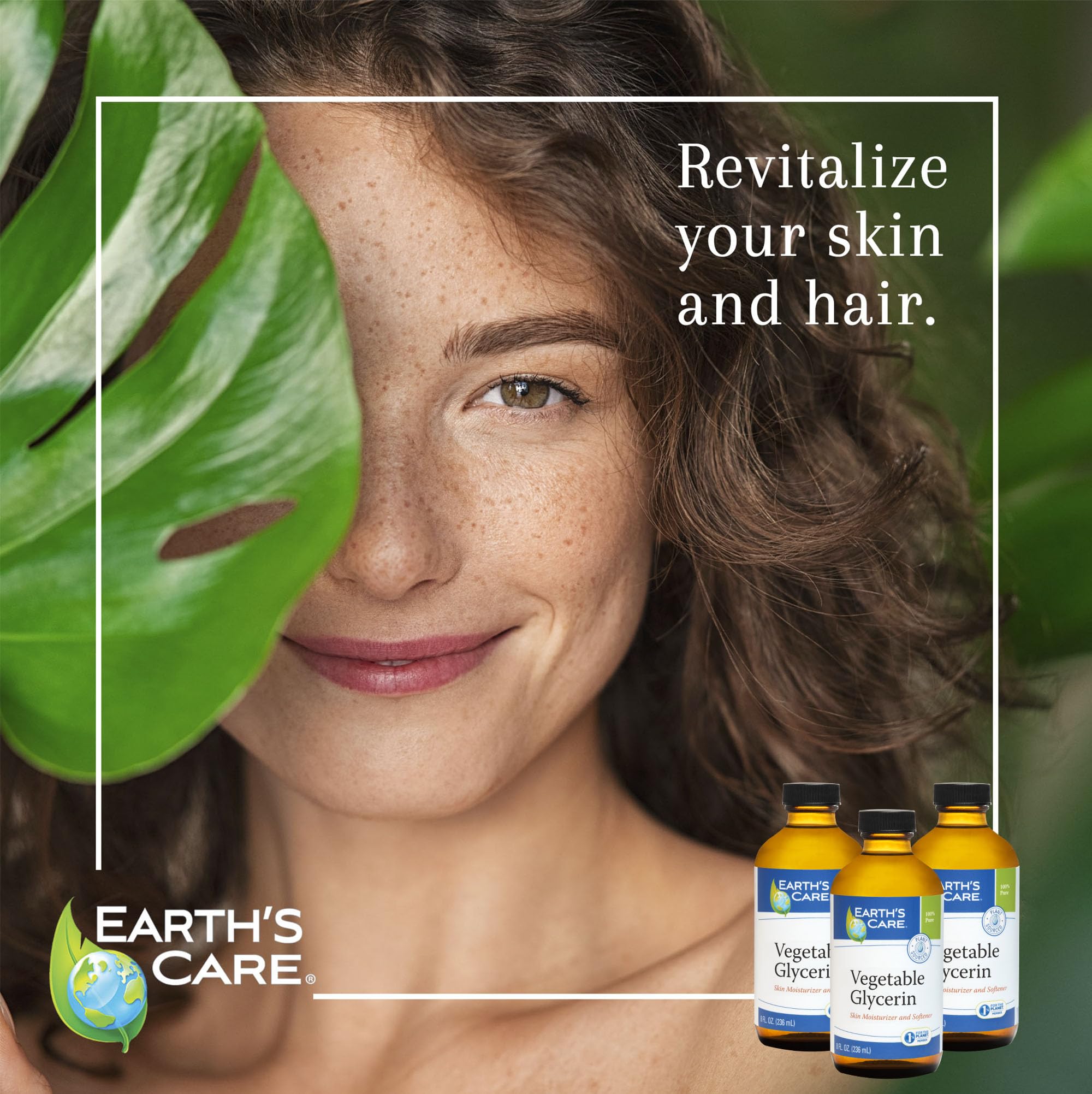 Foto 5 | Glicerina Vegetal Earth's Care 100% Pura Para La Piel Del Cabello  240 Ml - Venta Internacional.