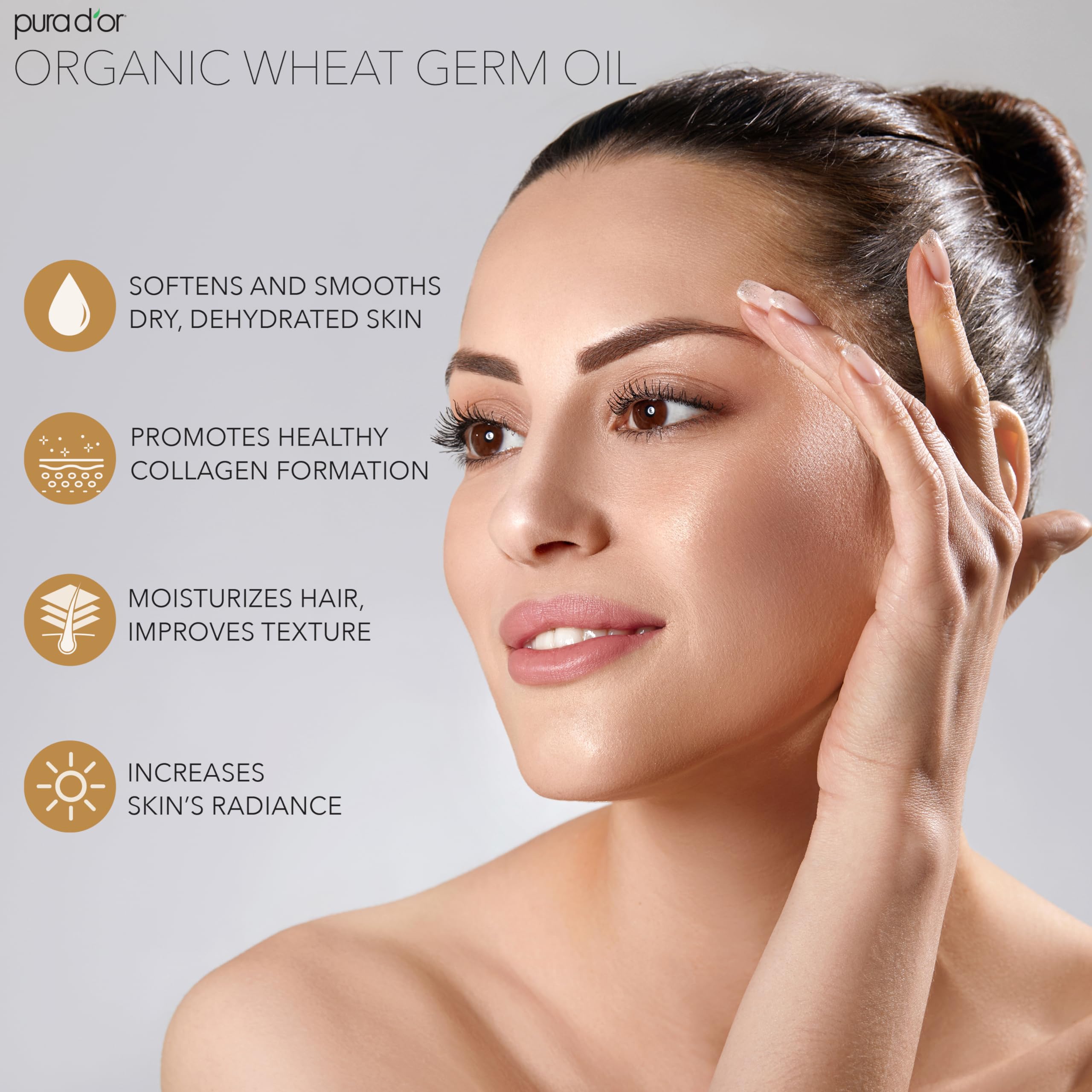 Foto 4 pulgar | Aceite De Germen De Trigo Pura D'or 100% Puro Y Natural 960 Ml X2 - Venta Internacional.