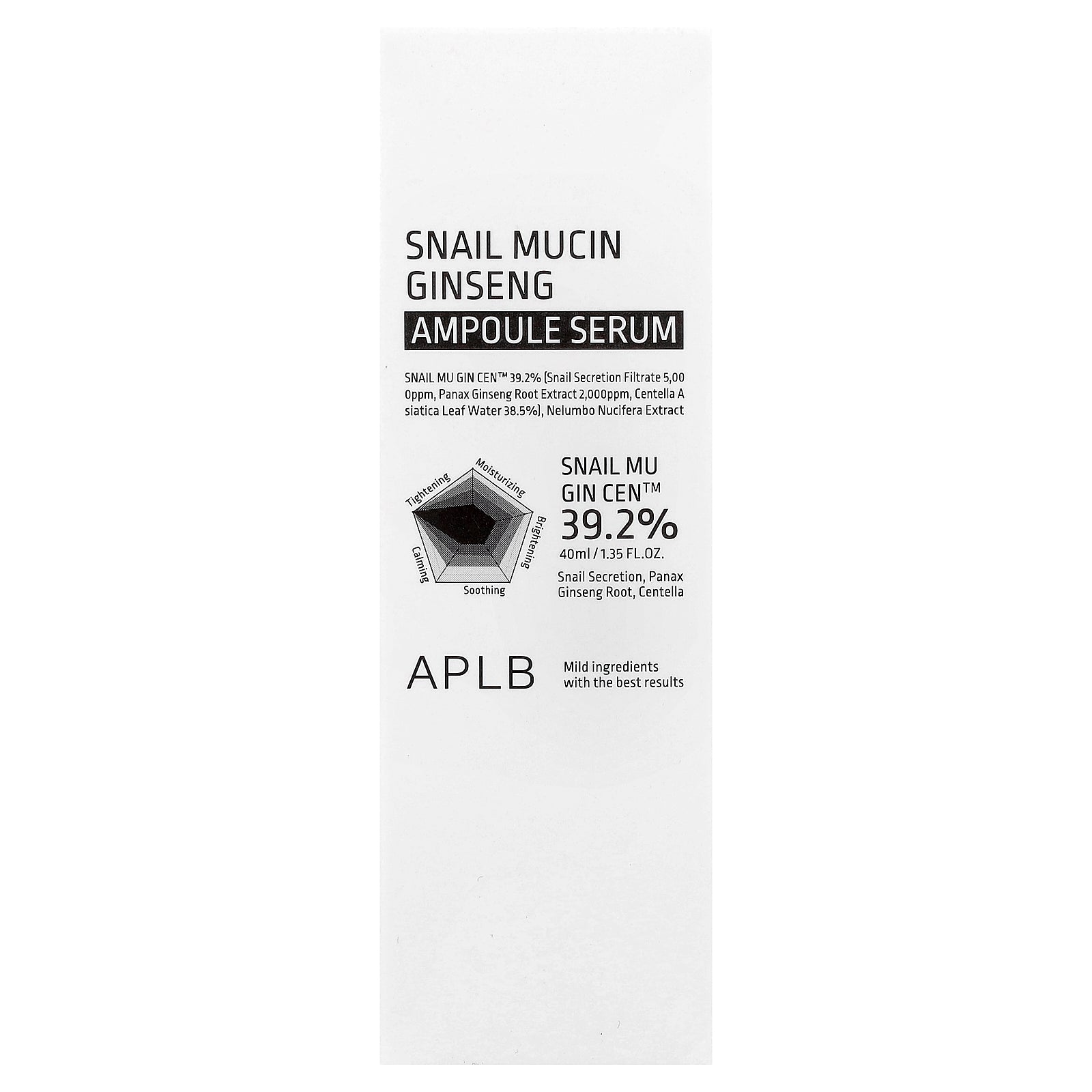 Foto 2 | Serum Aplb Snail Mucin Ginseng Ampolla 40 Ml - Venta Internacional.