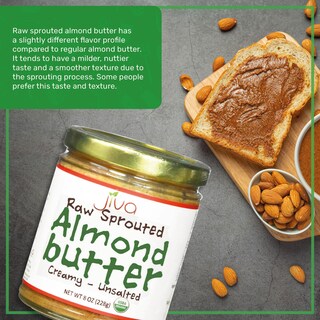 Foto 3 | Mantequilla De Almendras Jiva Organics Raw Sprouted Organic Tarro De 240 Ml - Venta Internacional.