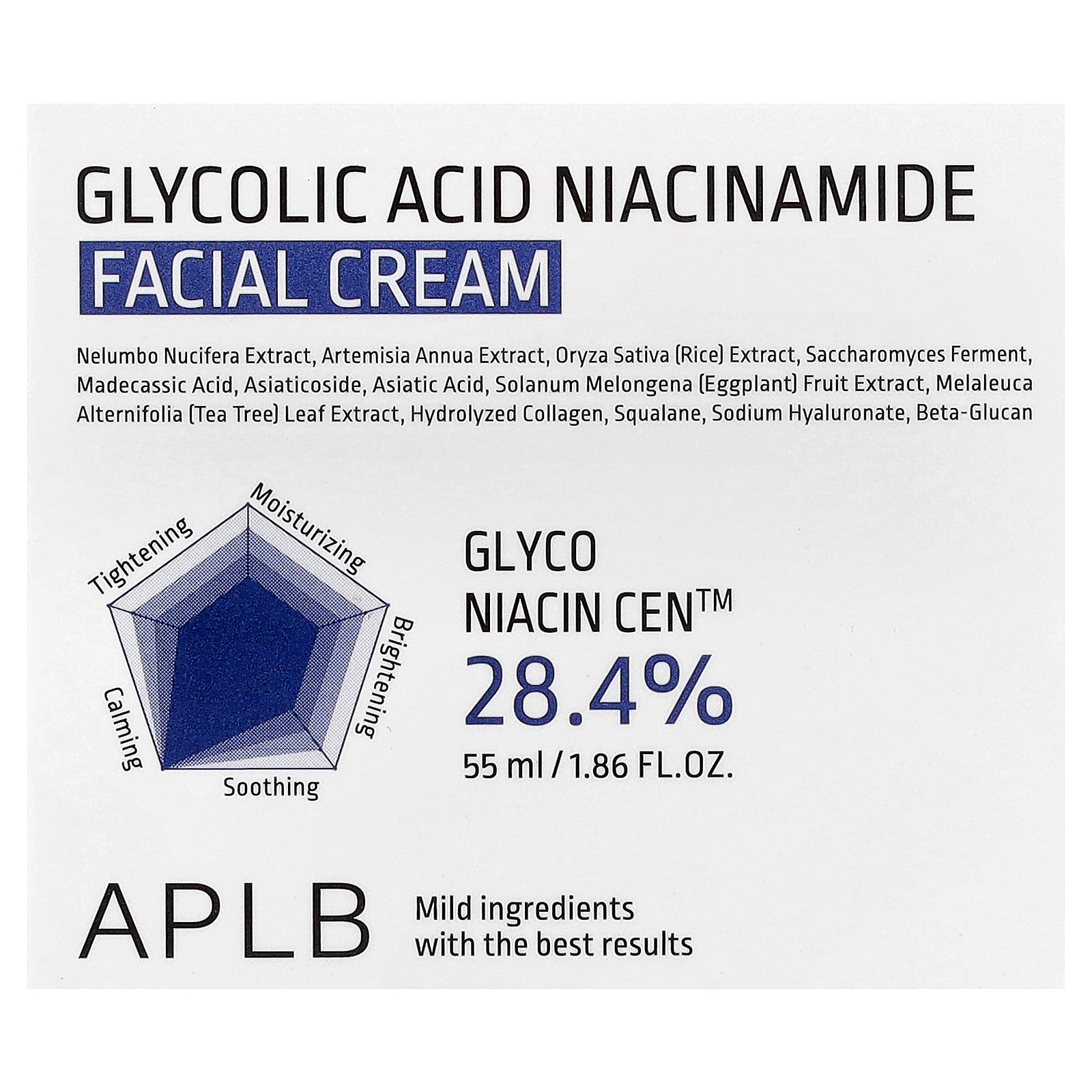Foto 3 pulgar | Crema Facial Aplb Ácido Glicólico Niacinamida 55 Ml - Venta Internacional.