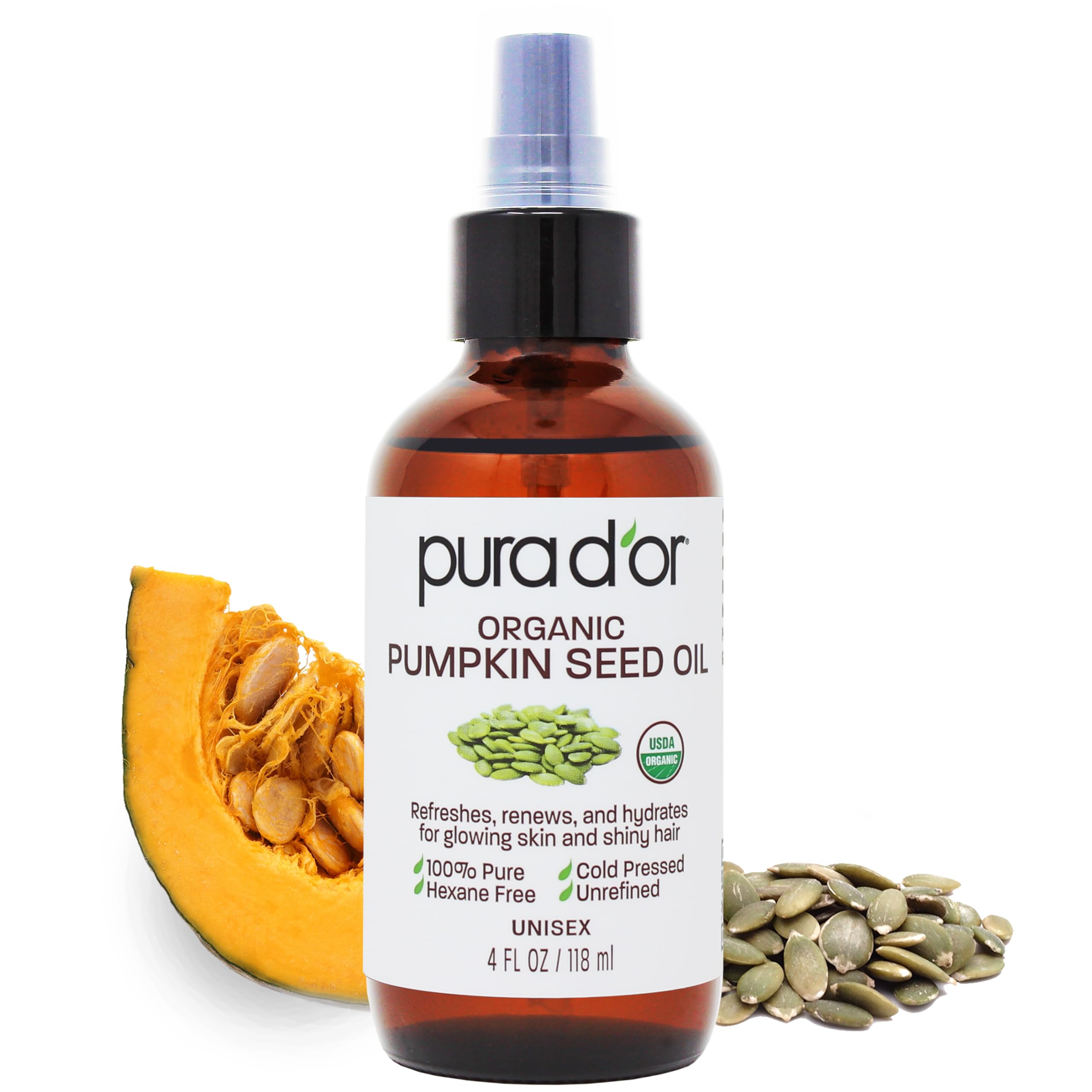 Foto 2 pulgar | Aceite De Semillas De Calabaza Pura D'or 120 Ml 100% Puro Orgánico Usda - Venta Internacional.