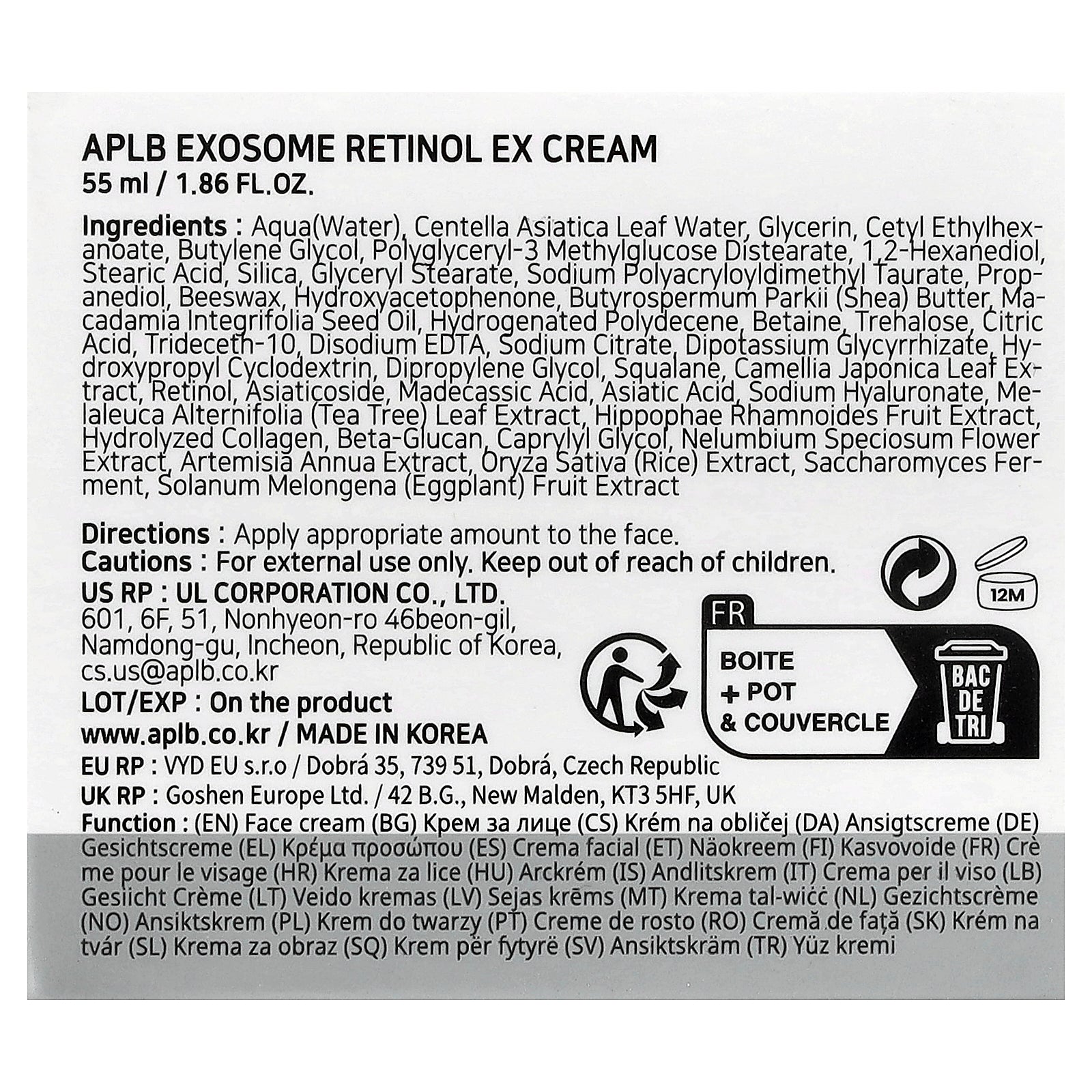 Foto 3 | Crema Aplb Exosome Retinol Ex  55 Ml - Venta Internacional.