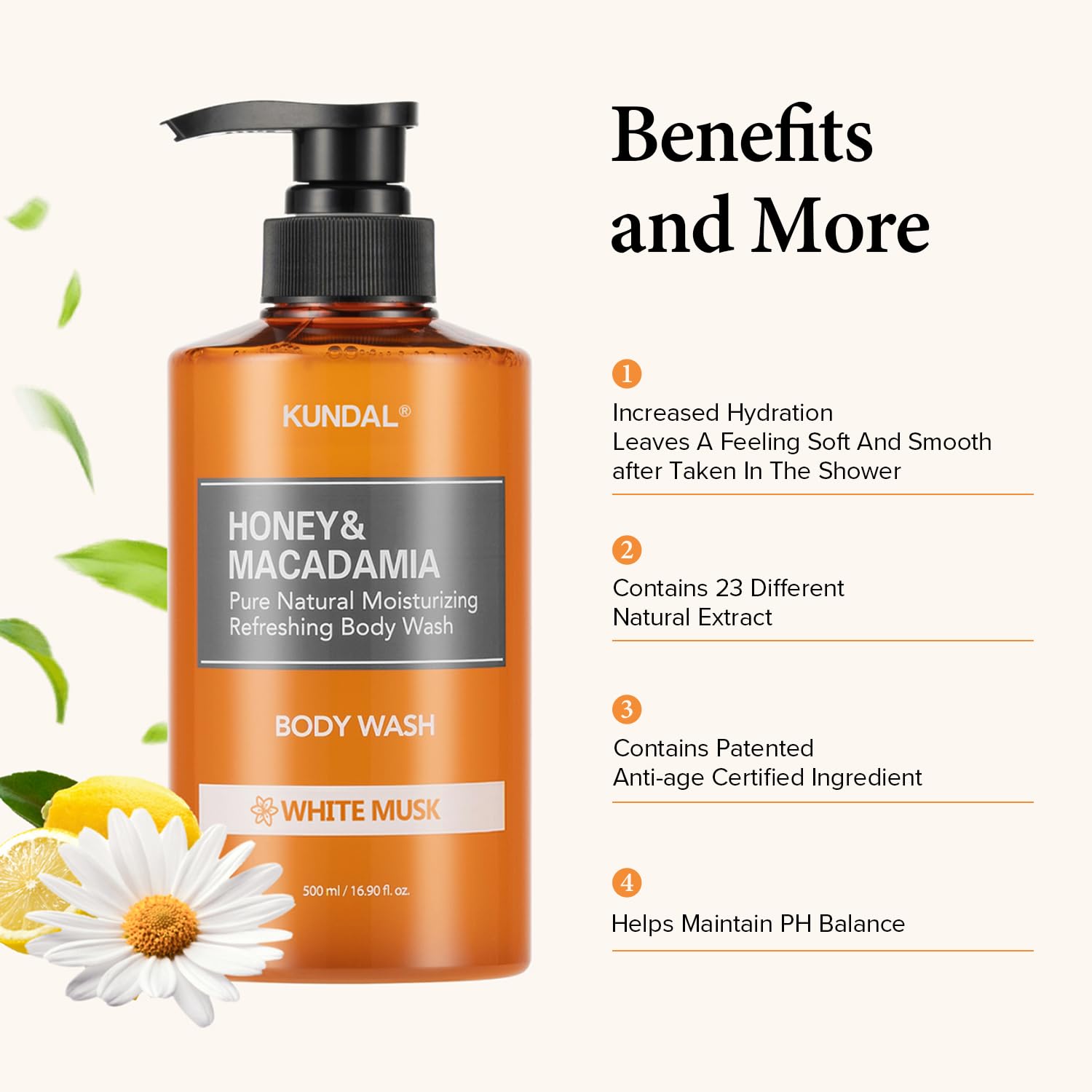 Foto 4 pulgar | Gel De Baño Kundal Nature Con Miel Y Macadamia  500 Ml  Nutrición Profunda - Venta Internacional.