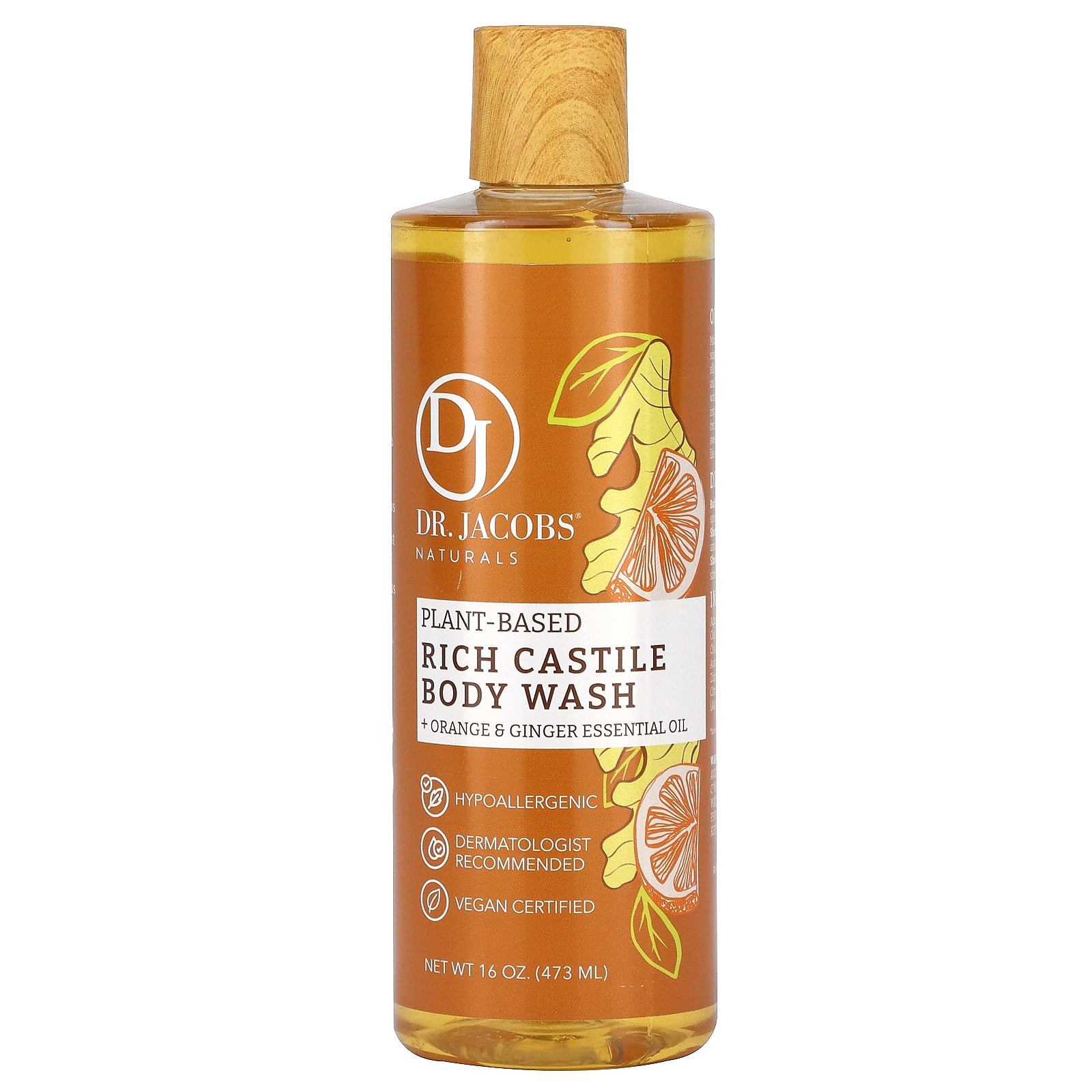 Gel De Baño Dr. Jacobs Naturals Rich Castle Orange & Ginger 473 Ml - Venta Internacional.