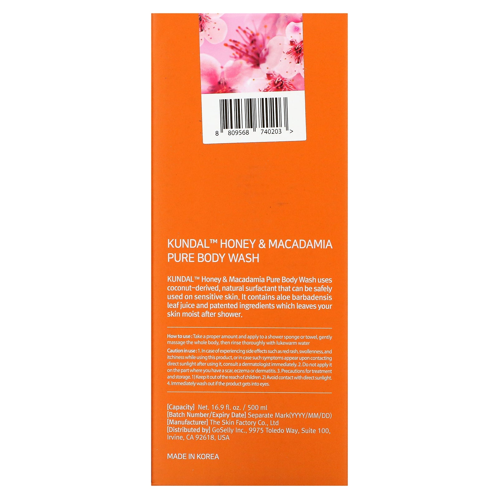 Foto 4 pulgar | Gel De Baño Kundal Con Miel Y Flor De Cerezo De Macadamia  500 Ml - Venta Internacional.
