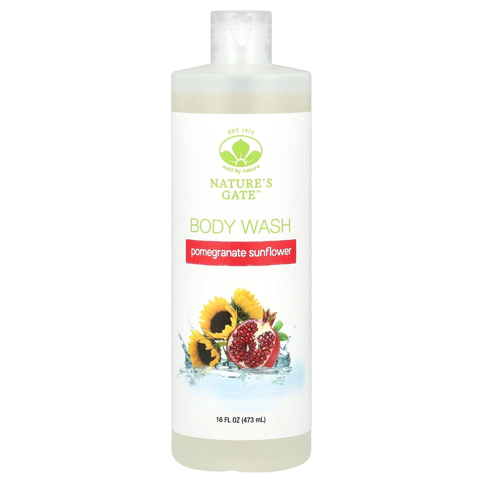 Gel De Baño Mild By Nature Con Granada Y Girasol  473 Ml - Venta Internacional.