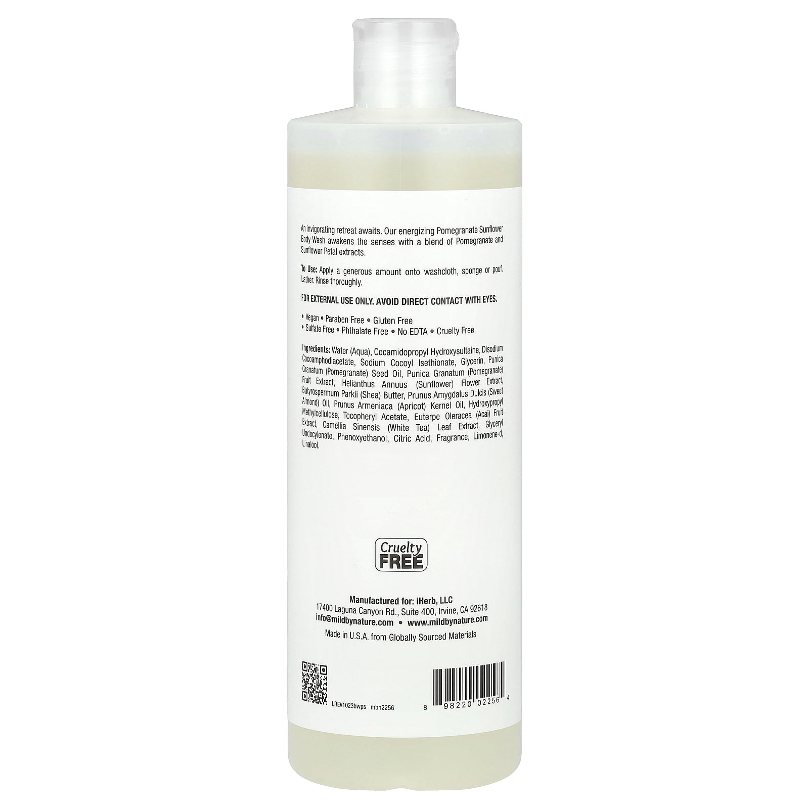Foto 3 pulgar | Gel De Baño Mild By Nature Con Granada Y Girasol  473 Ml - Venta Internacional.