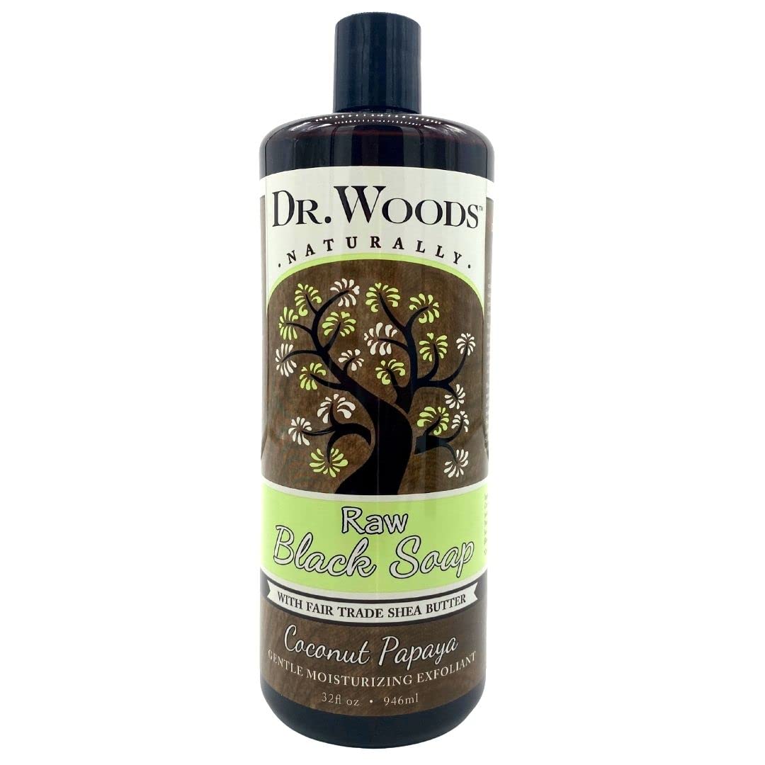 Jabón Dr. Woods Raw Hidratante Con Coco Negro Y Papaya 960ml - Venta Internacional.