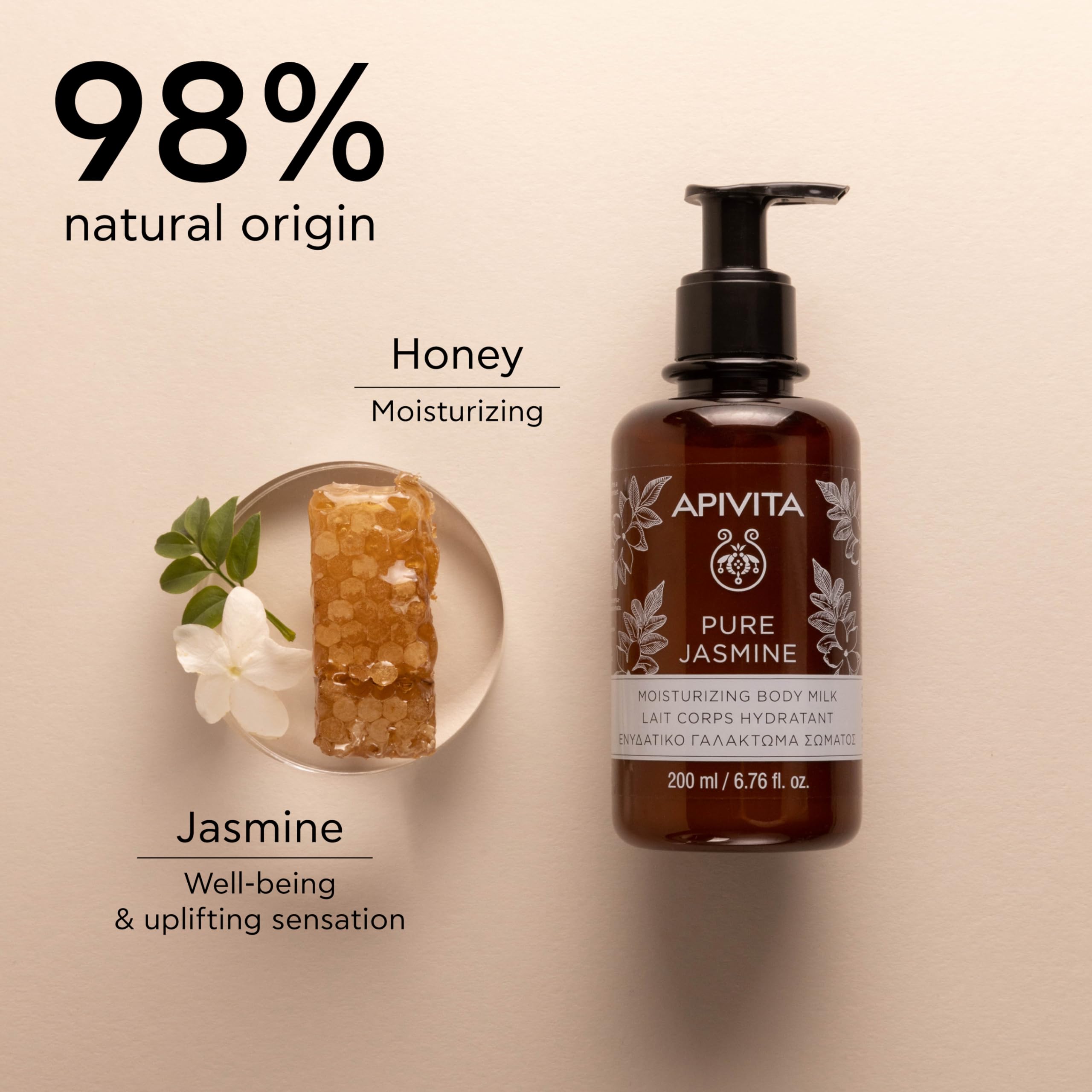 Foto 4 pulgar | Loción Corporal Apivita Pure Jasmine Con Manteca De Karité 200 Ml - Venta Internacional.
