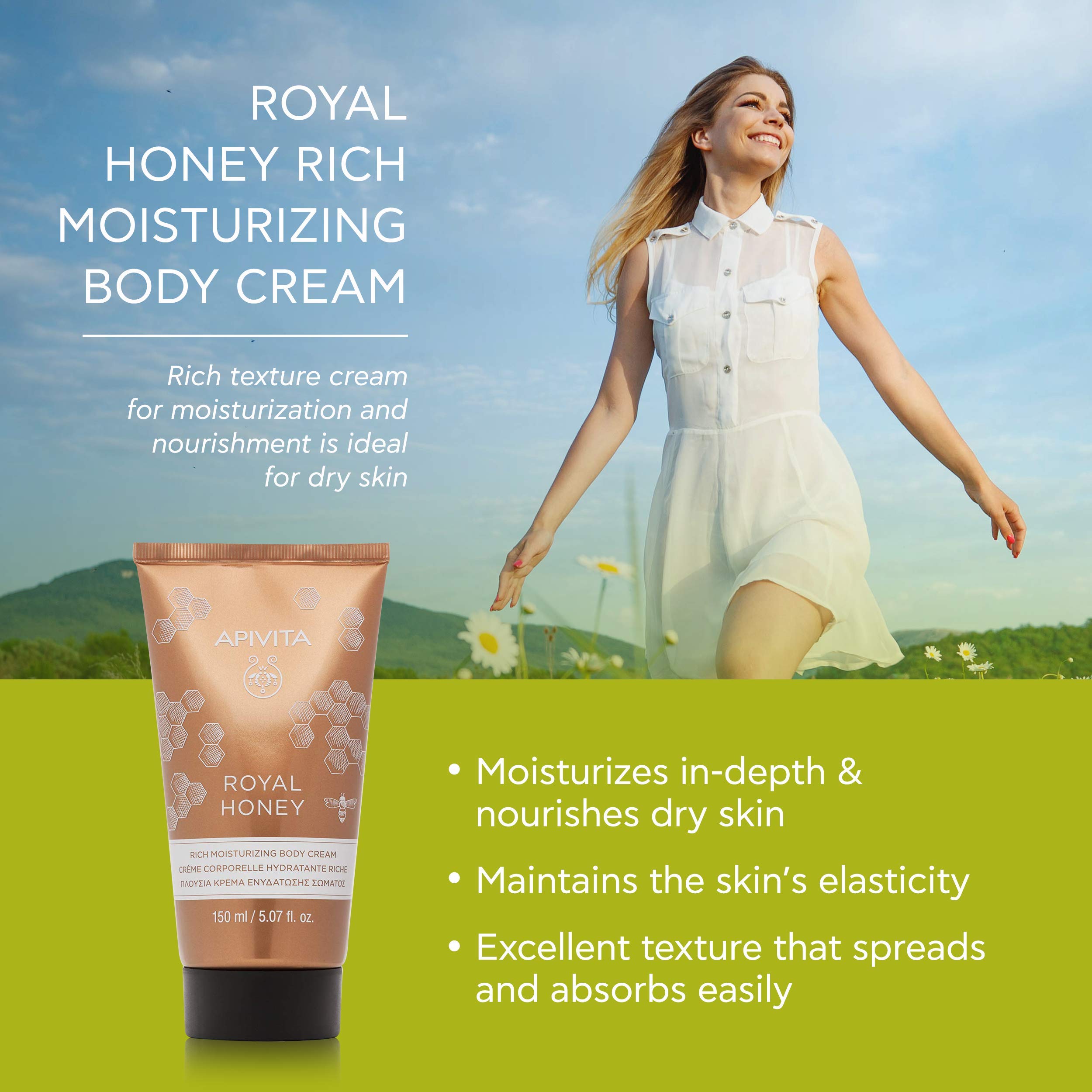 Foto 2 | Crema Corporal Hidratante Apivita Royal Honey 150 Ml Para Piel Seca - Venta Internacional.