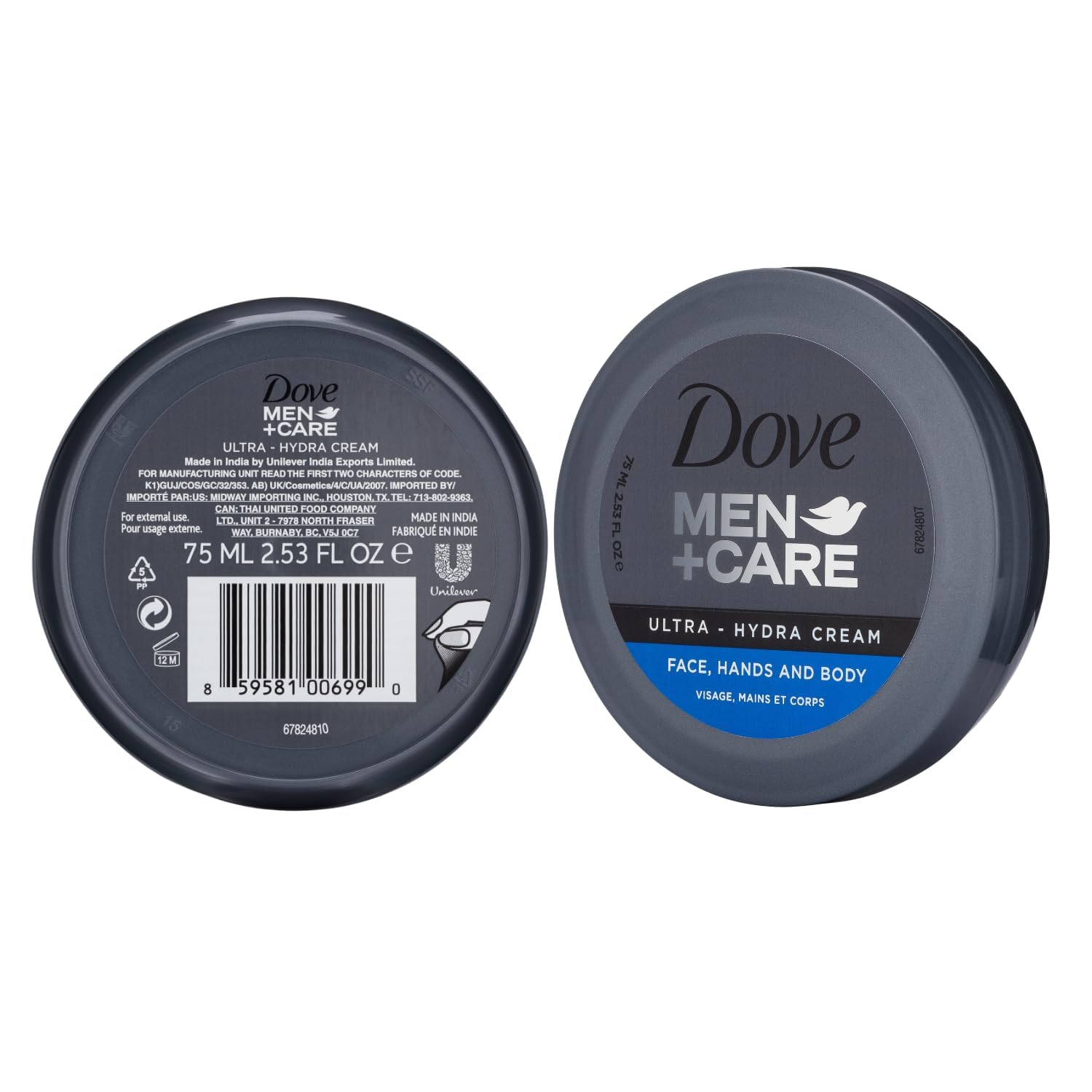 Foto 2 | Loción En Crema Dove Men+care Ultra Hydra 75 Ml (paquete De 12) - Venta Internacional.
