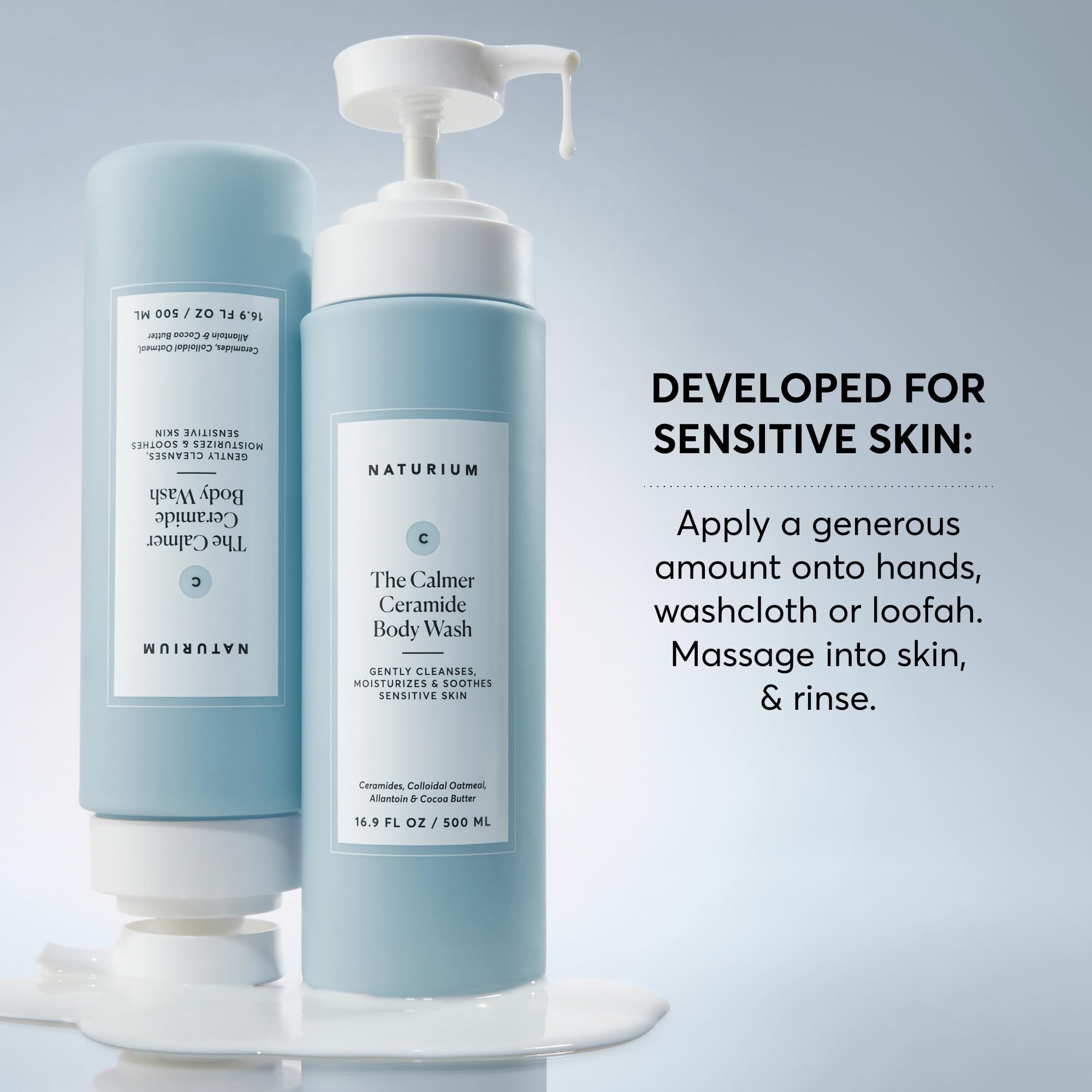 Foto 4 | Gel De Baño Naturium The Calmer Ceramide  500 Ml  Sin Fragancia - Venta Internacional.