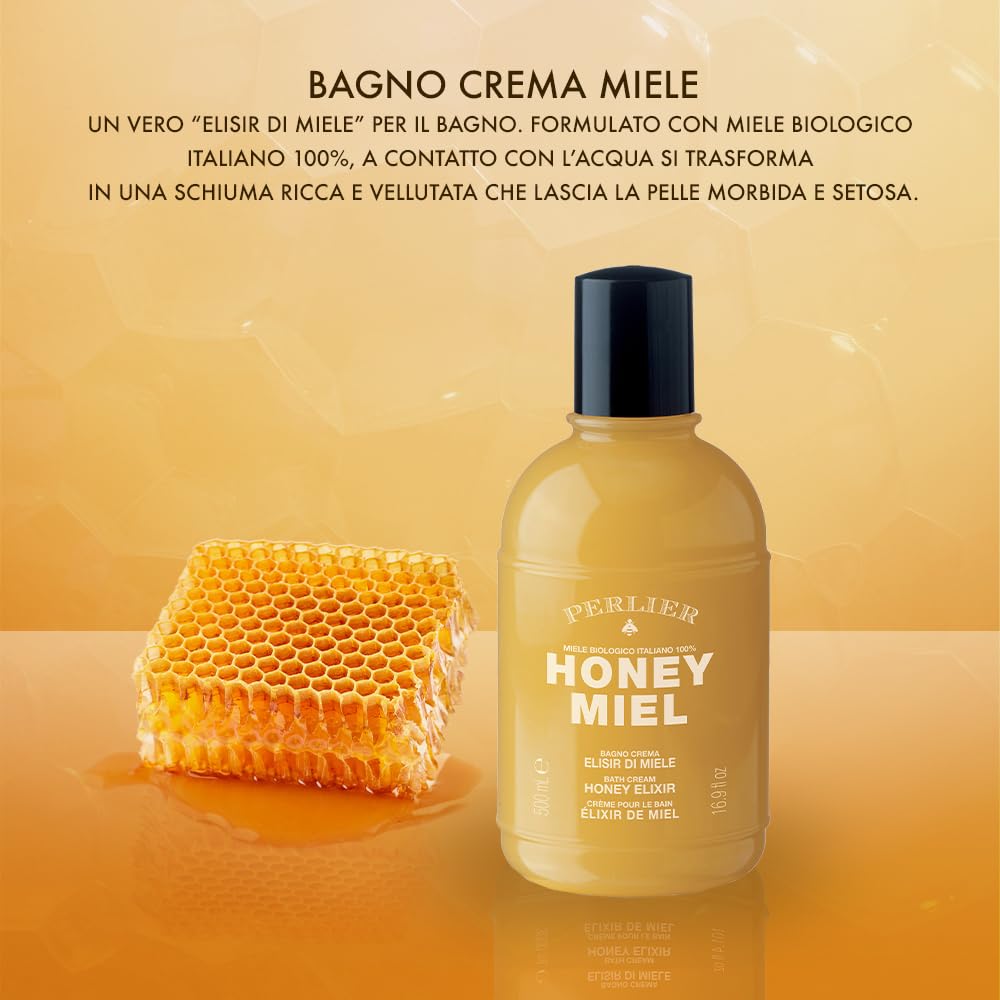 Foto 3 pulgar | Crema De Baño Perlier Honey Elixir 500 Ml Con Miel De Acacia - Venta Internacional.