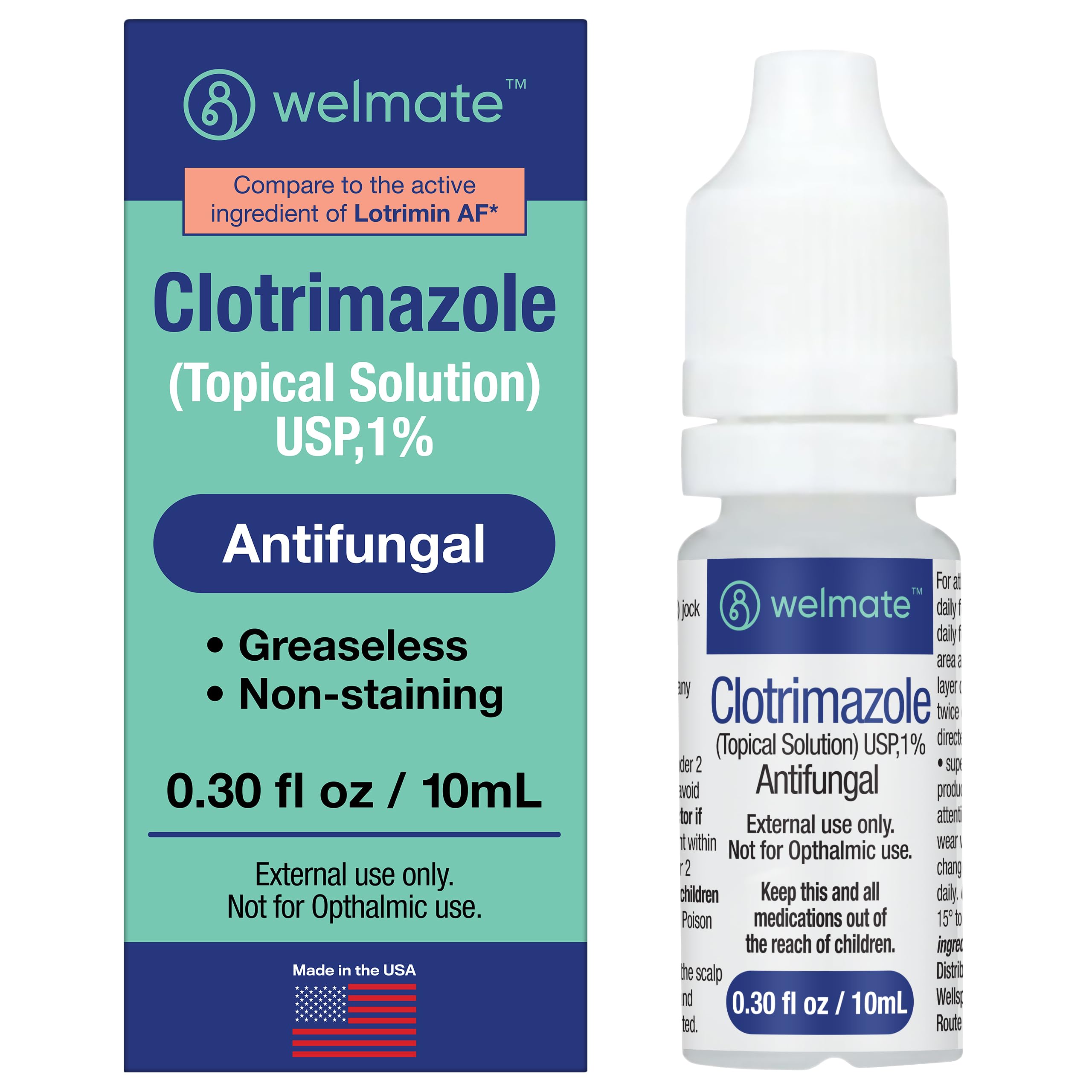 Foto 2 pulgar | Solución Tópica Antimicótica Welmate Clotrimazol 1% 10 Ml - Venta Internacional.