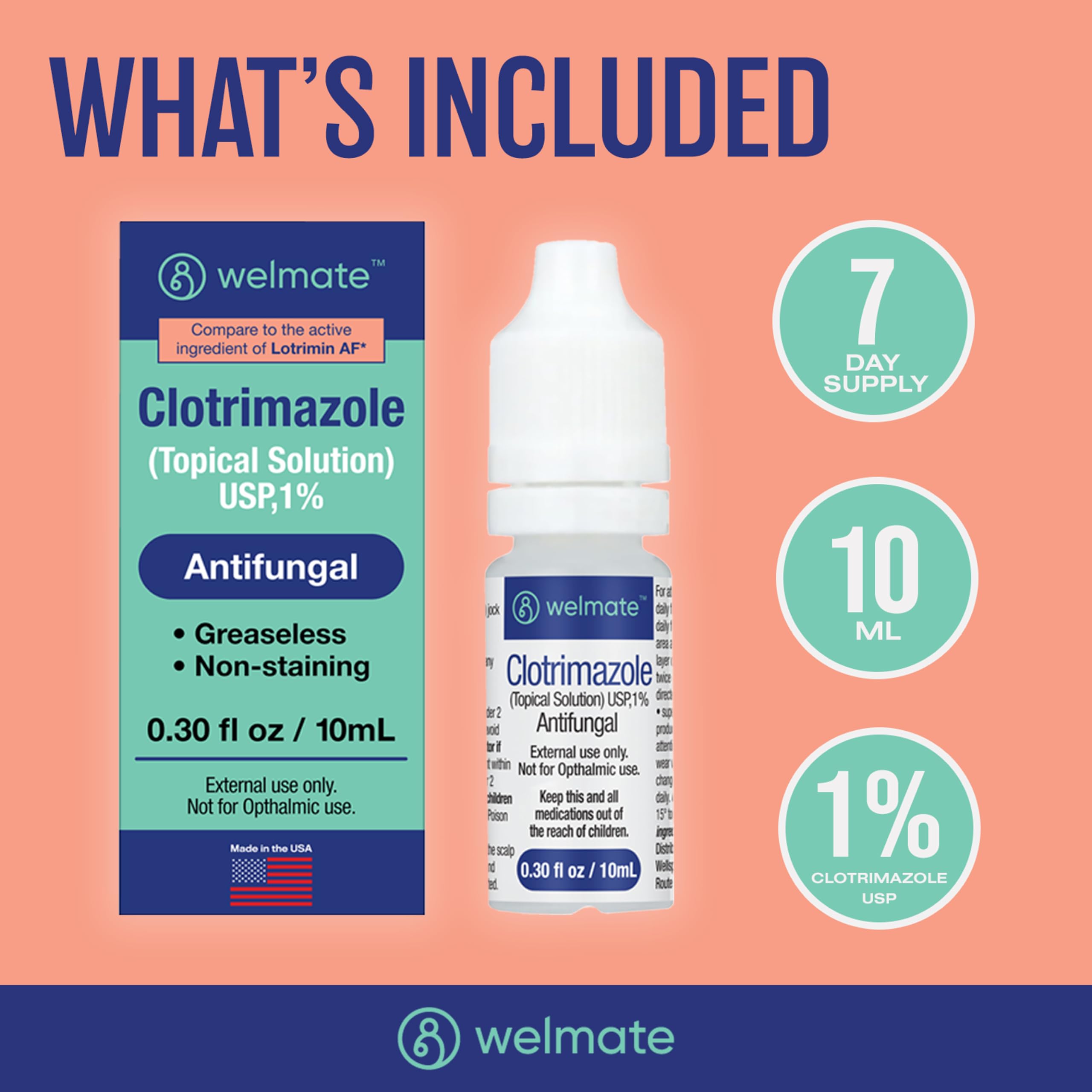 Foto 8 pulgar | Solución Tópica Antimicótica Welmate Clotrimazol 1% 10 Ml - Venta Internacional.