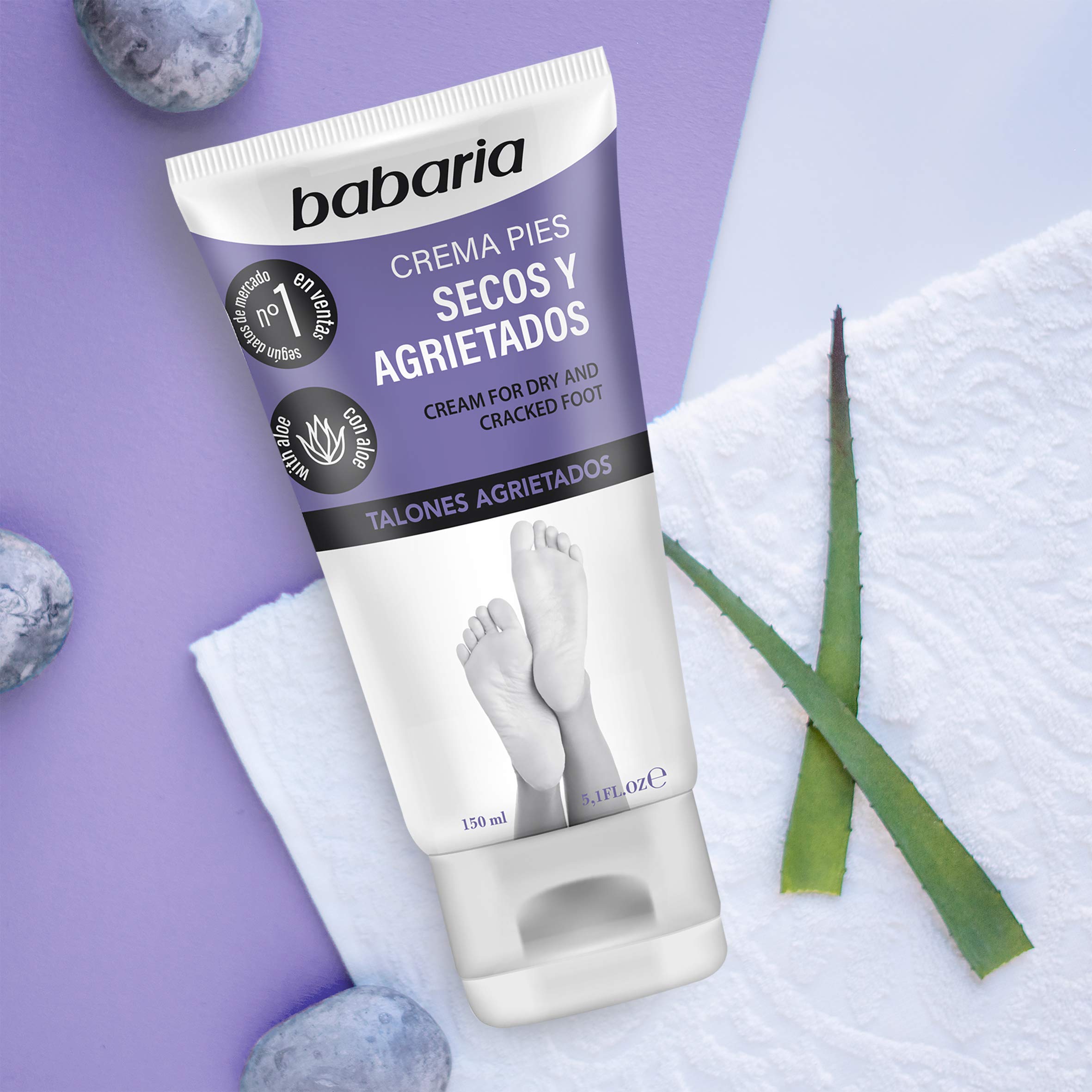 Foto 3 pulgar | Crema Hidratante Para Pies Secos Babaria Con Aloe Vera 150 Ml - Venta Internacional.
