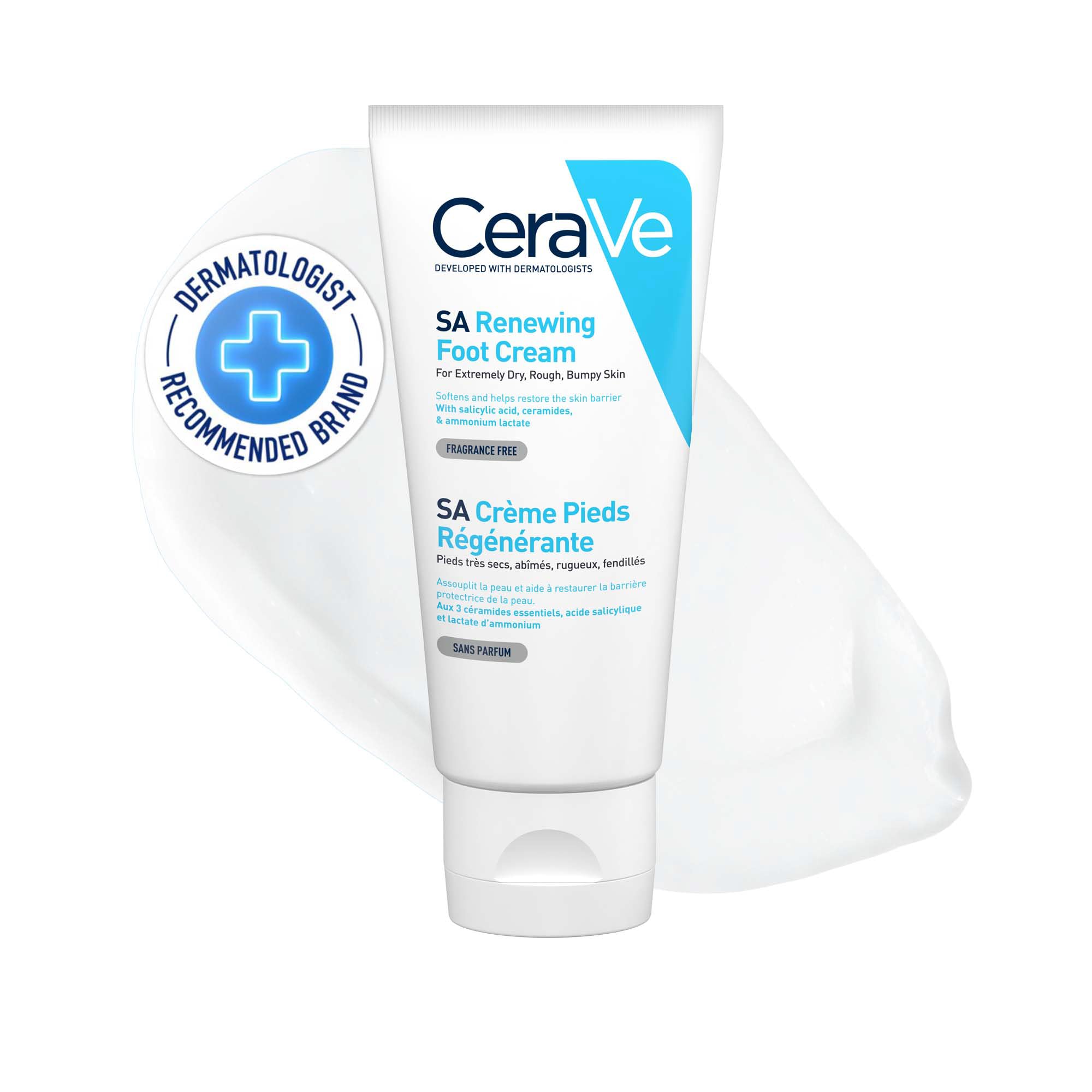 Crema Para Pies Cerave Sa Renewing 88 Ml/90 G Para Pies Secos Y Ásperos - Venta Internacional.