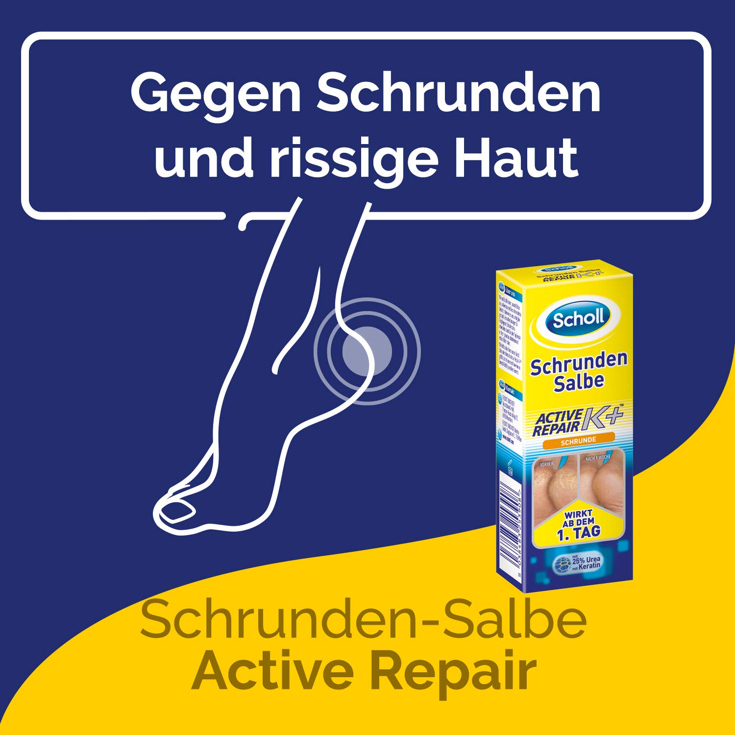 Foto 3 pulgar | Crema para Talones Agrietados Scholl Reconstitutive Active Repair K+ 60 ml - Venta Internacional