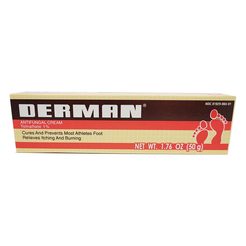 Crema Antimicótica Derman 50 Ml Para El Tratamiento Del Pie De Atleta - Venta Internacional.