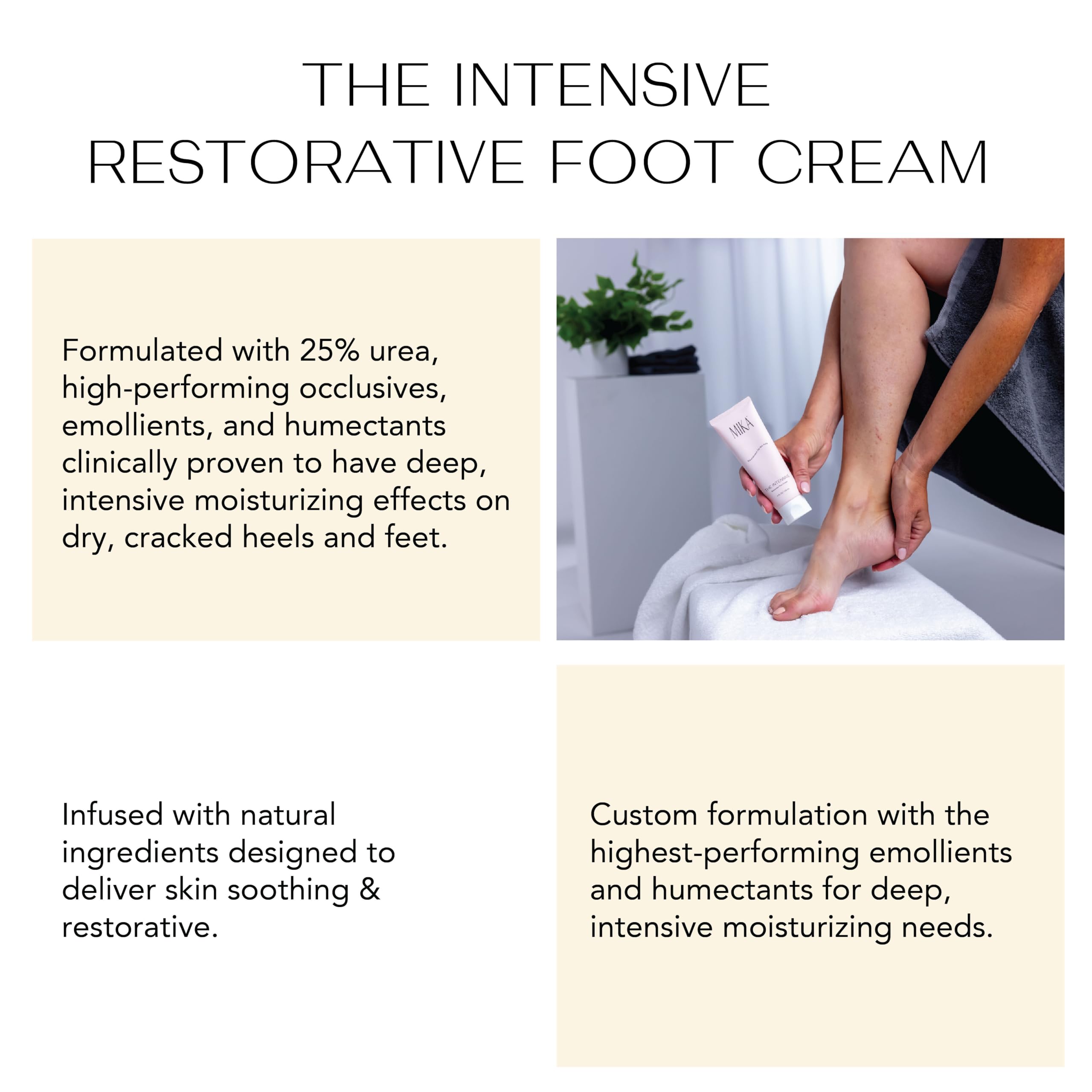 Foto 5 | Crema para Pies Mika Vie Para Talones Secos y Agrietados con Urea y Vitamina E 120 ml - Venta Internacional