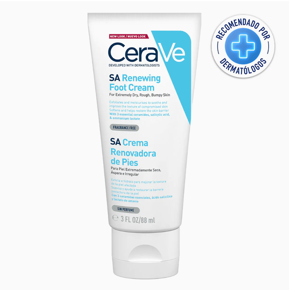 Foto 2 pulgar | Cerave Crema Renovadora De Pies 88ml | Hidratación Intensiva Para Piel Seca, Áspera Y Agrietada