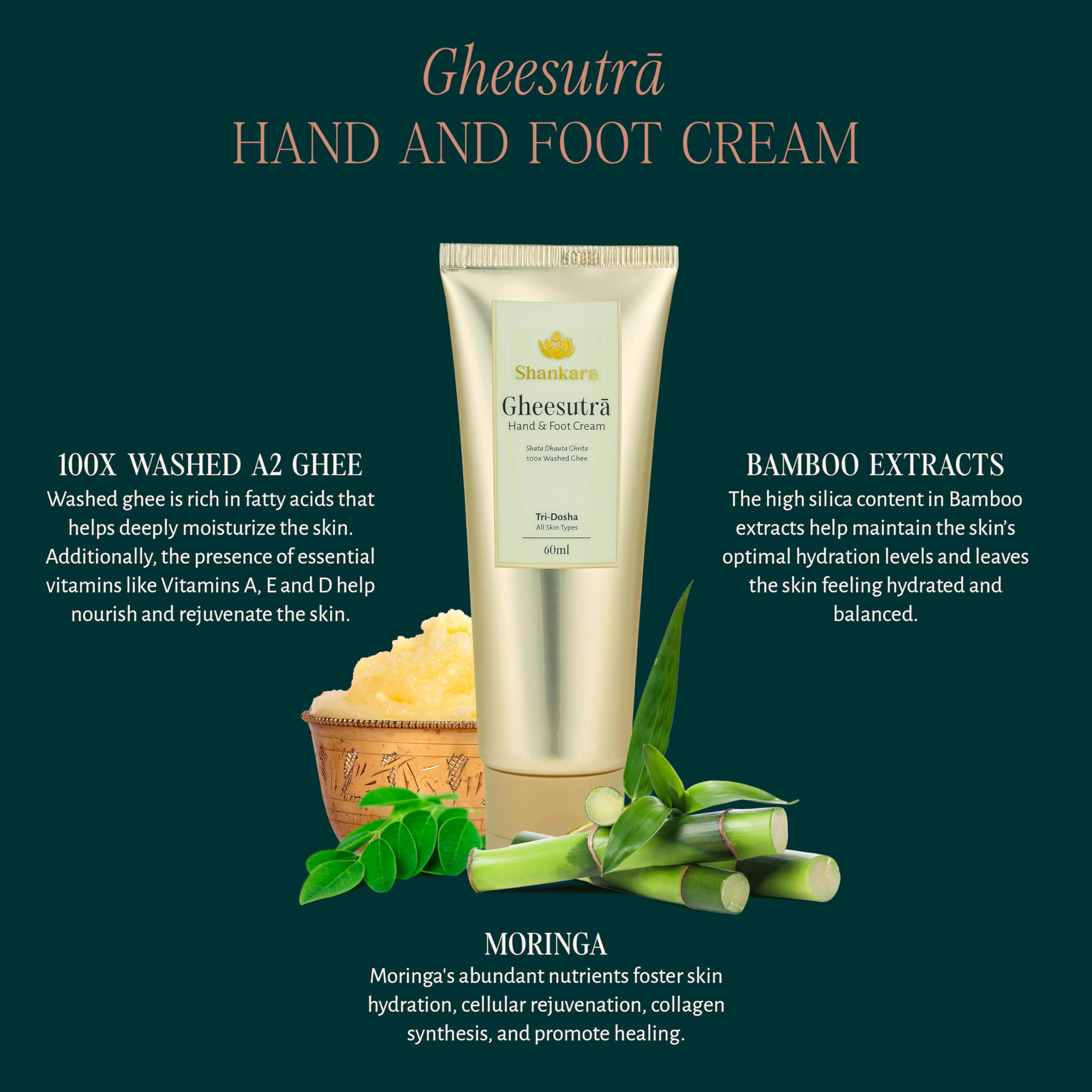 Foto 3 | Crema Para Manos Y Pies Shankara Gheesutra Con 100 Veces De Ghee A2 Lavado - Venta Internacional.