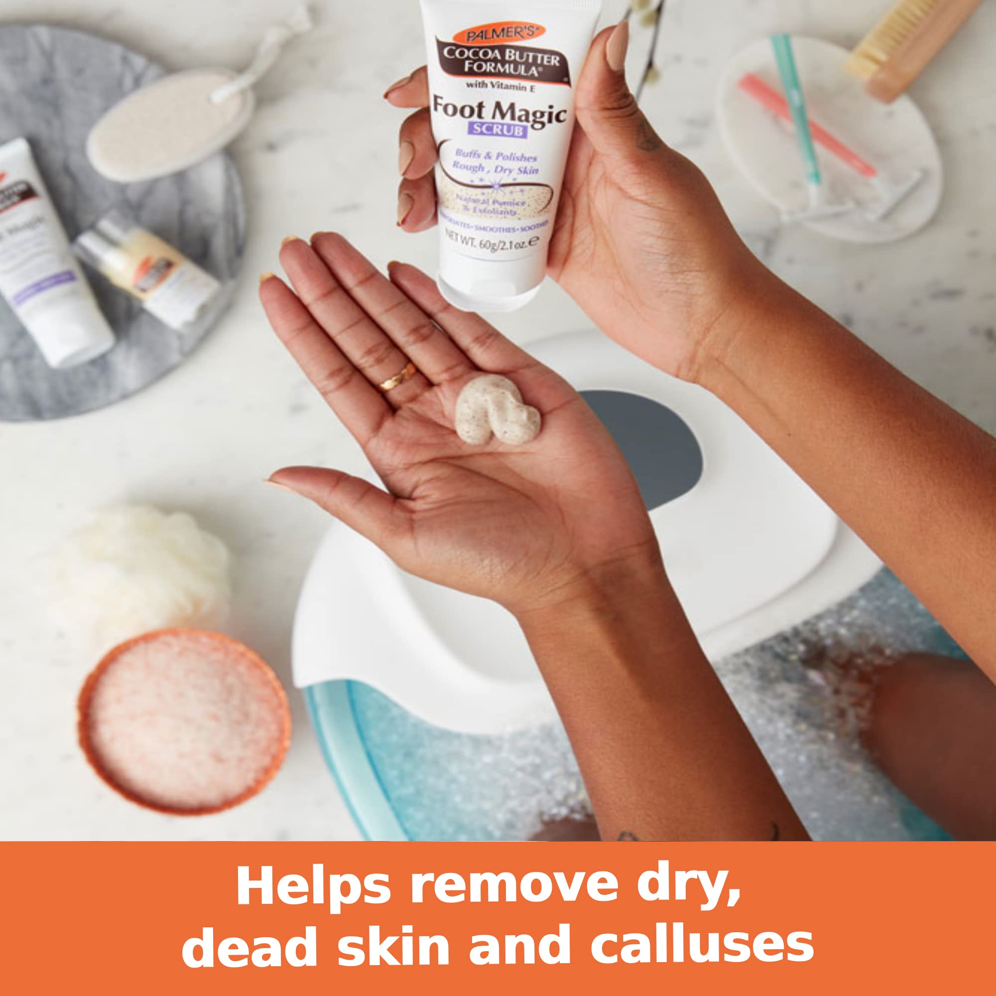 Foto 2 | Exfoliante Para Pies Palmer's, Manteca De Cacao, Foot Magic, 60 Ml, Con Vitamina E - Venta Internacional.