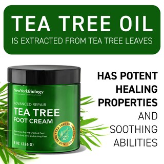 Foto 4 | Crema Para Pies New York Biology, Aceite De Árbol De Té, 240 Ml, Para Pies Secos - Venta Internacional.