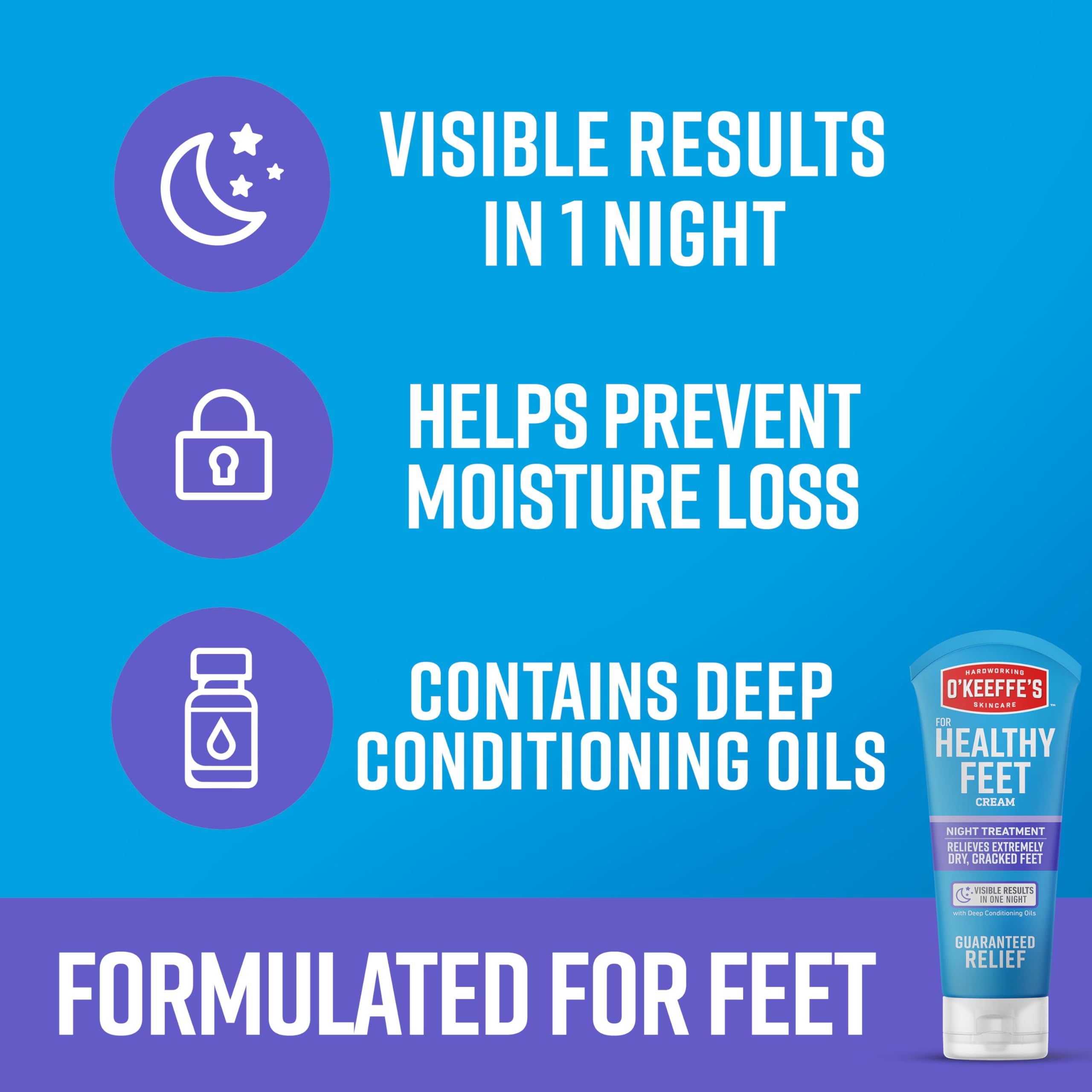 Foto 4 pulgar | Crema Para Pies O'keeffe's For Healthy Feet, Tratamiento Nocturno, 90 Ml - Venta Internacional.