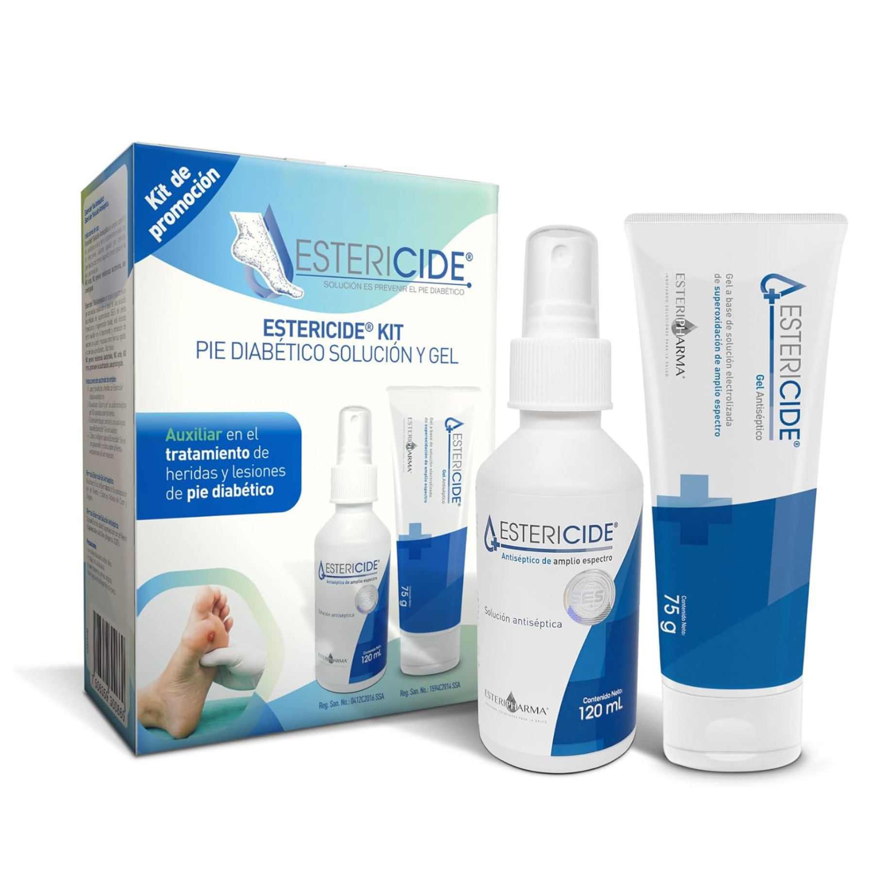 Foto 2 pulgar | Kit de Promoción Estericide para Pie Diabético de 120 Ml