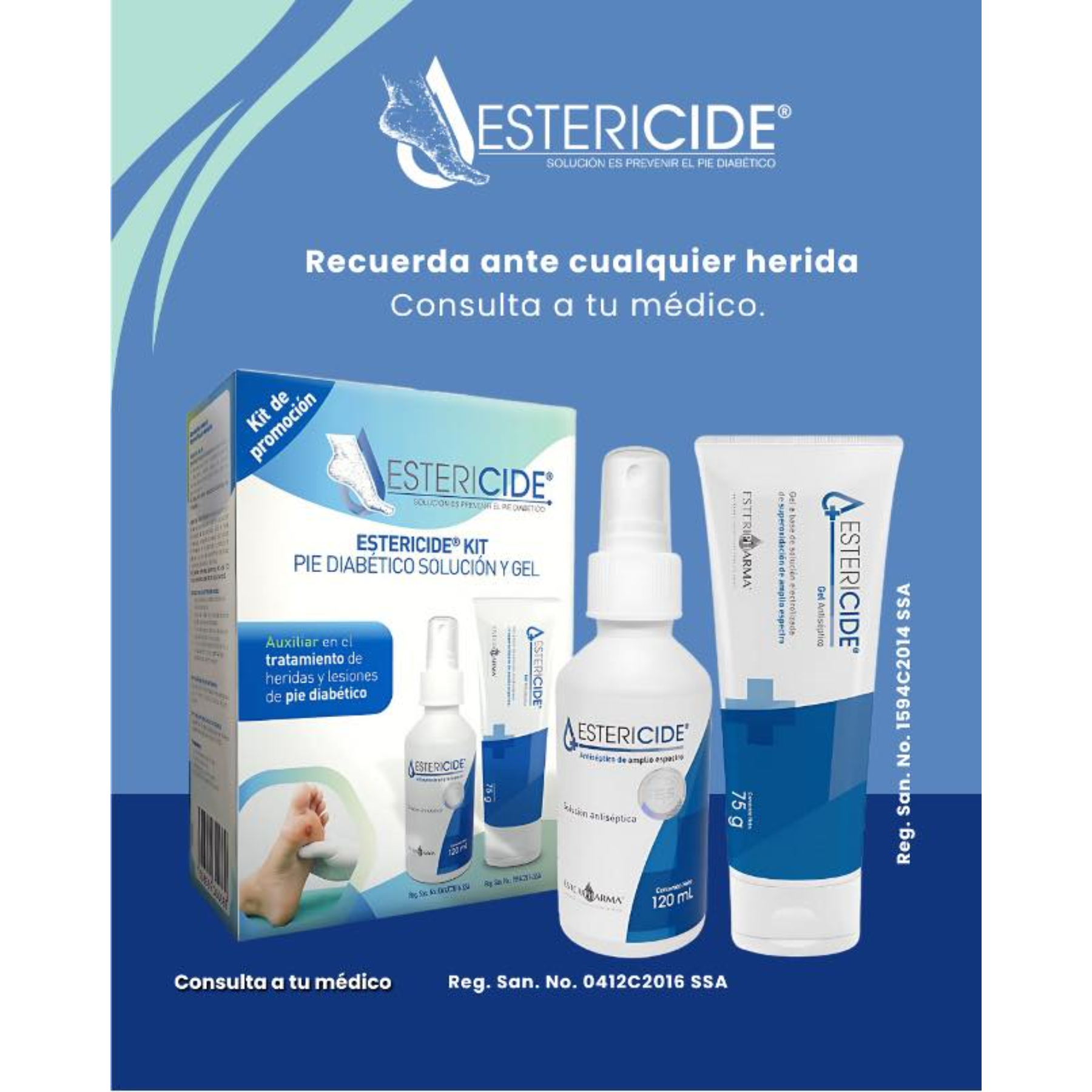 Foto 4 pulgar | Kit de Promoción Estericide para Pie Diabético de 120 Ml