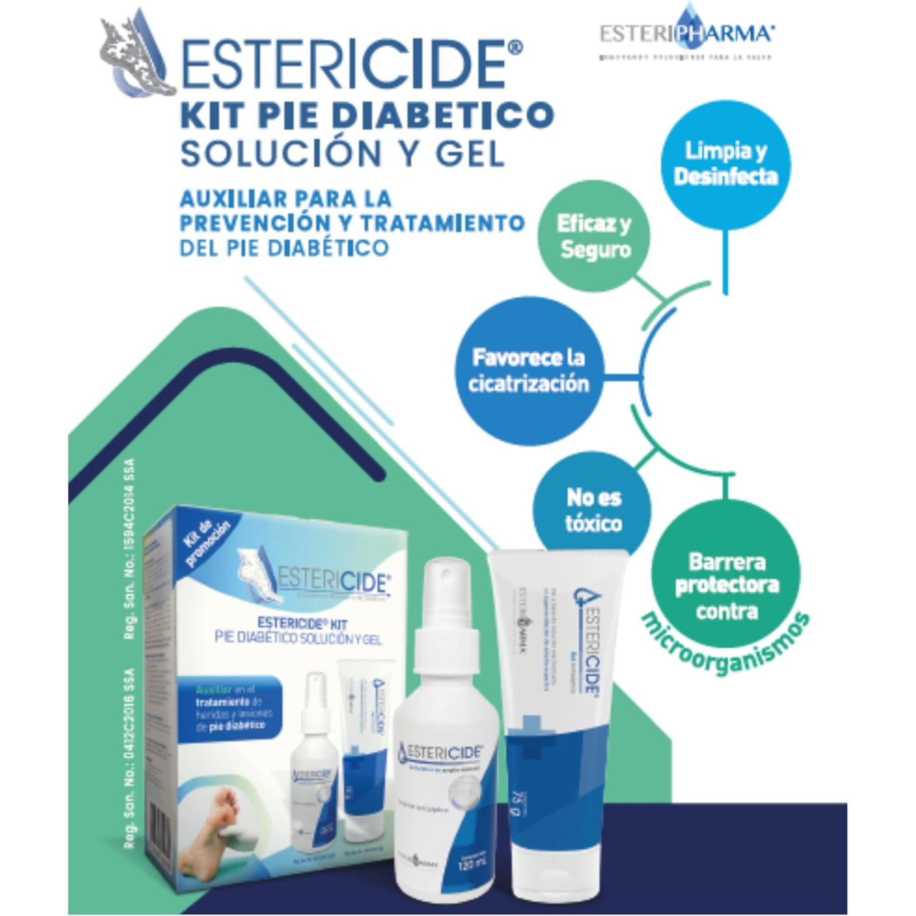 Foto 5 pulgar | Kit de Promoción Estericide para Pie Diabético de 120 Ml