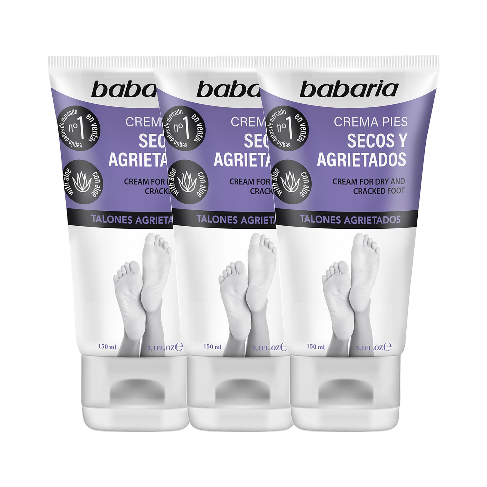 Foto 1 | Crema Hidratante Babaria Dry Feet Con Aloe Vera  3 Unidades - Venta Internacional.