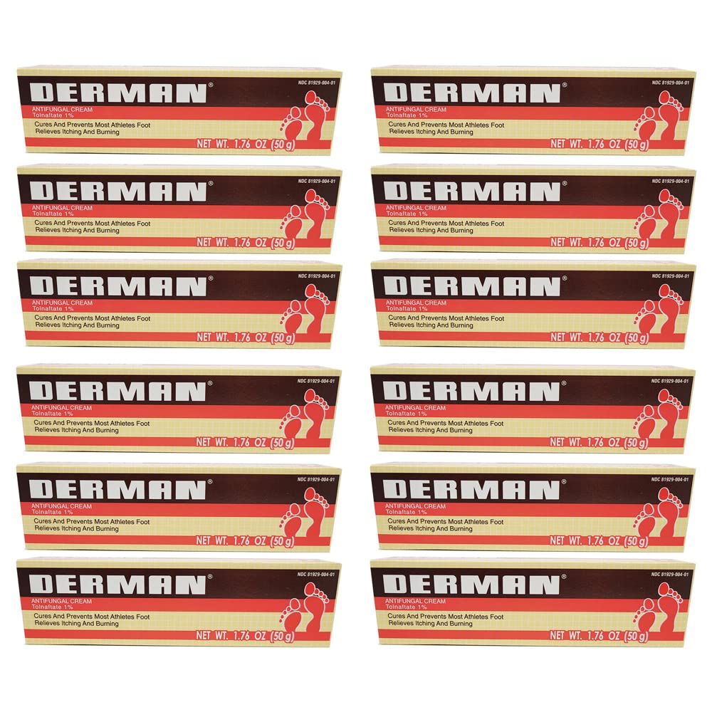 Crema Antimicótica Derman 50 G  Paquete De 12 - Venta Internacional.