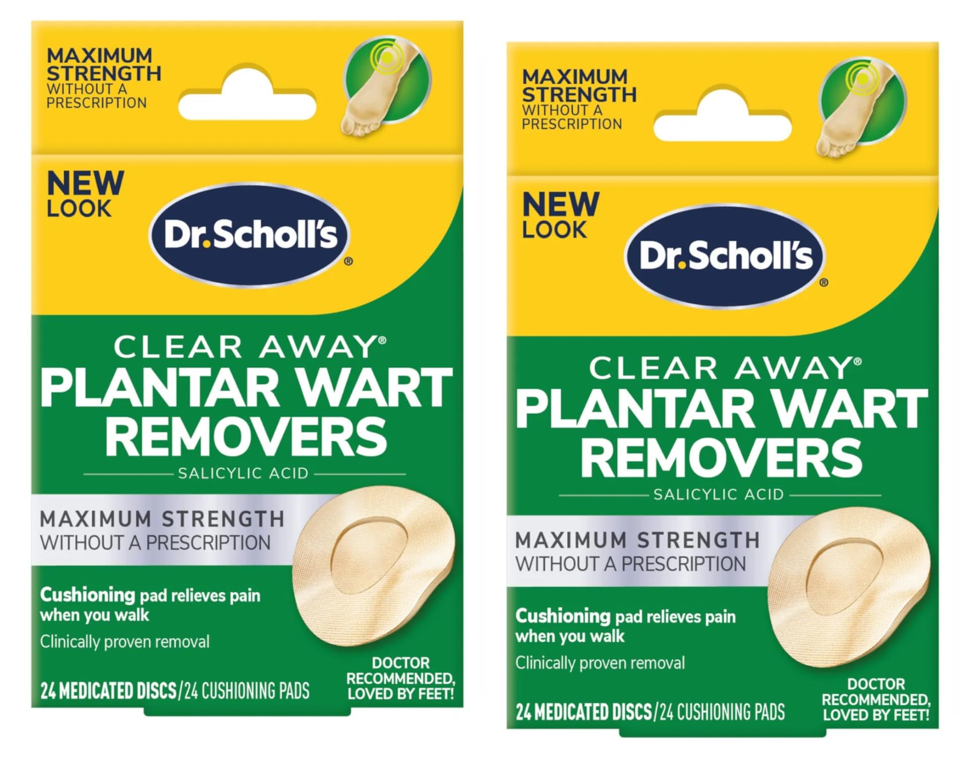 Eliminador De Verrugas Dr. Scholl's Clear Away Plantar  24 Unidades (paquete De 2) - Venta Internacional.